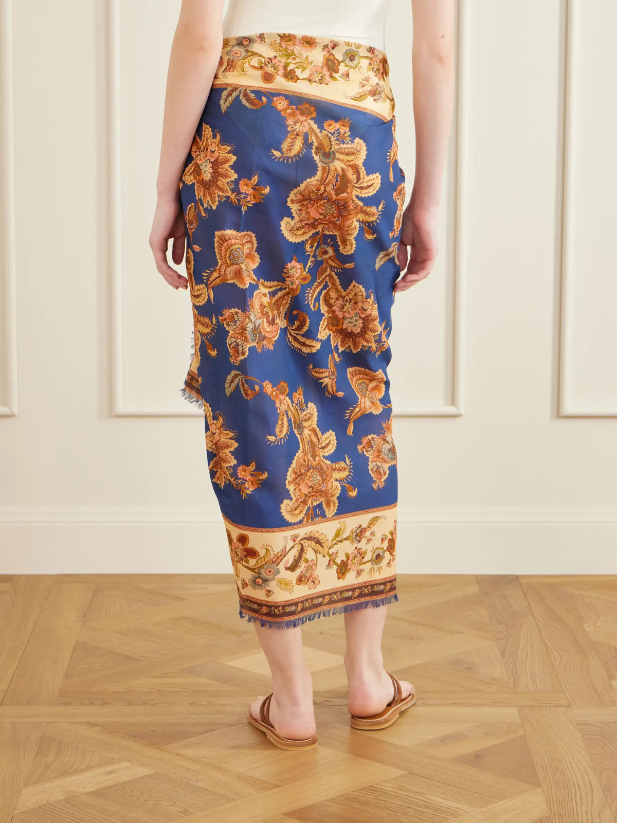 Frayed Printed Cotton Pareo