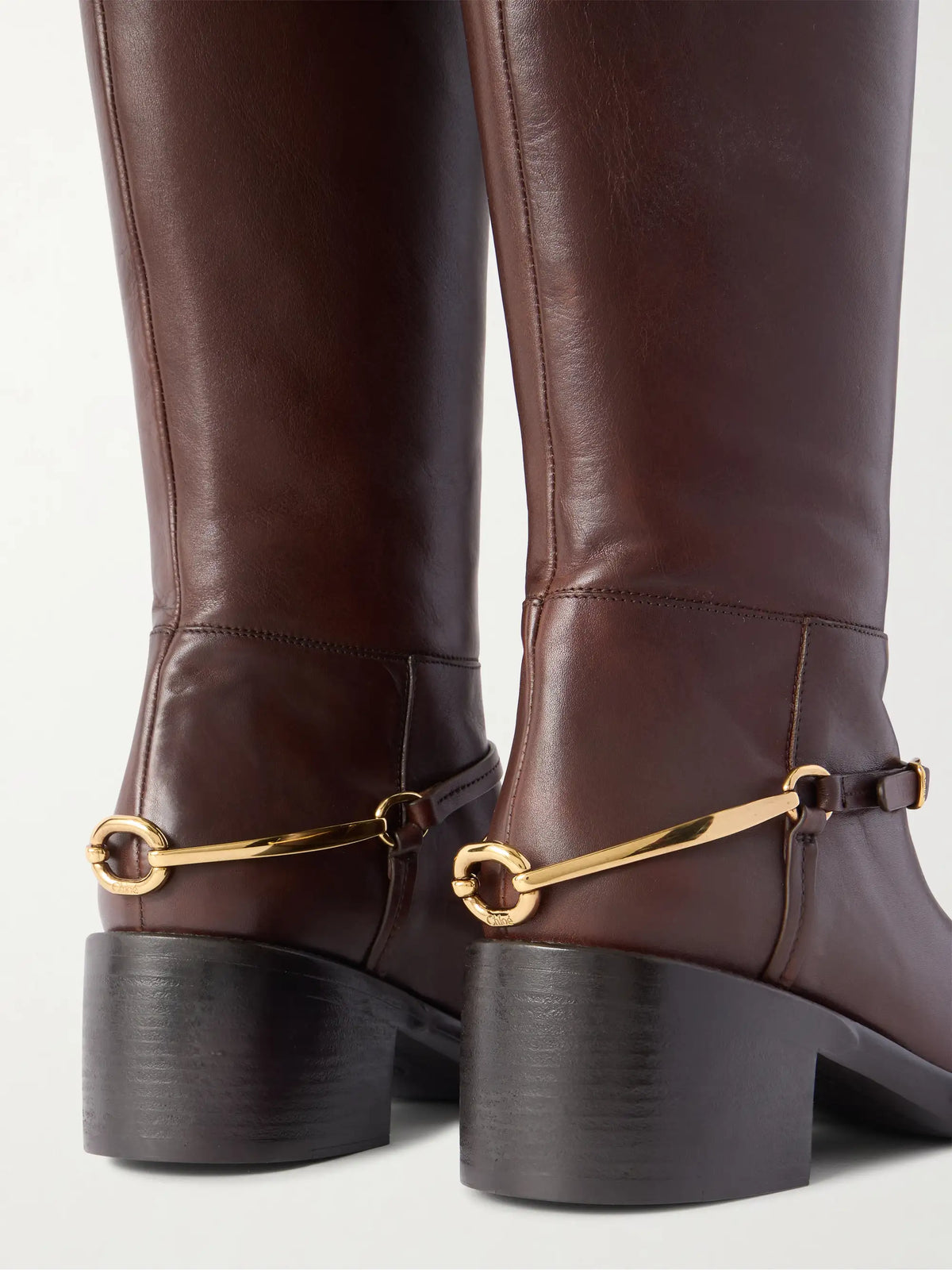 Dakota Embellished Leather Knee Boots