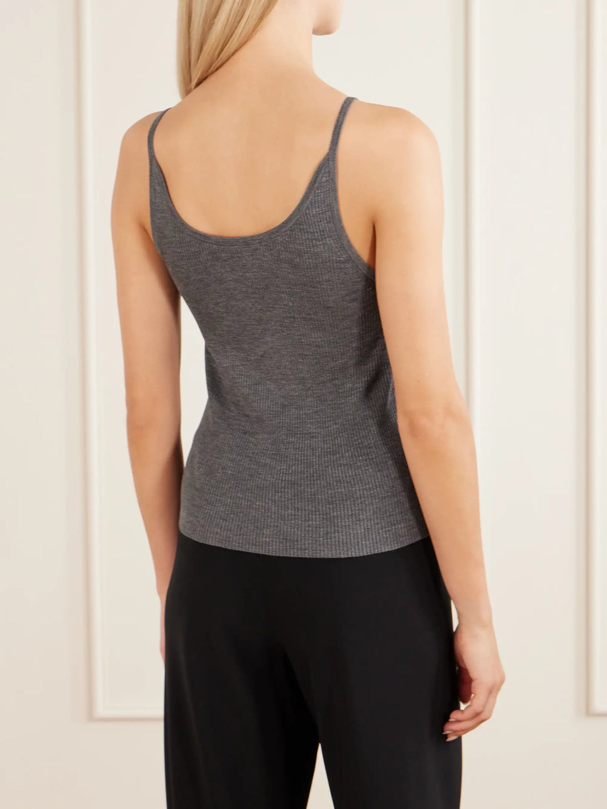 Nili Lotan Aronia Lace-trimmed Ribbed Silk-jersey Tank