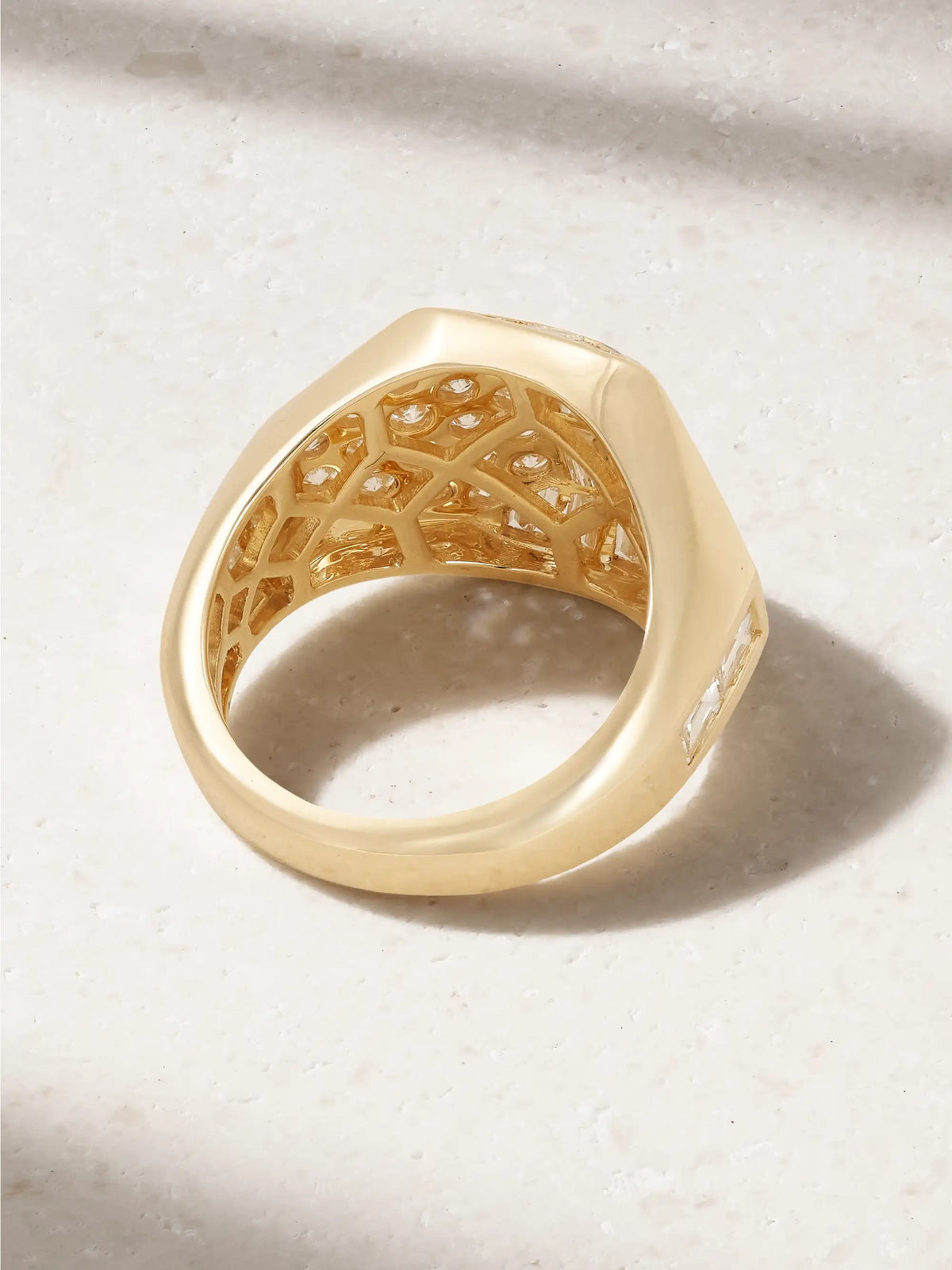 Hive 18-karat Gold Diamond Ring