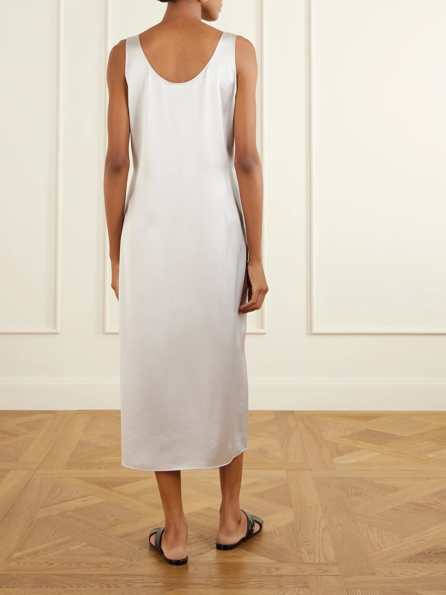 Barb Satin Midi Dress