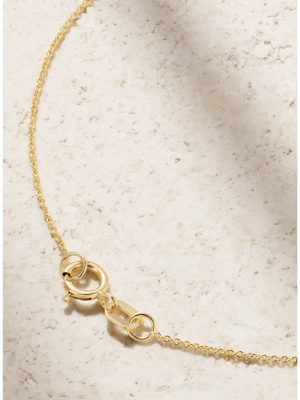Letter 14-karat Gold Diamond Necklace