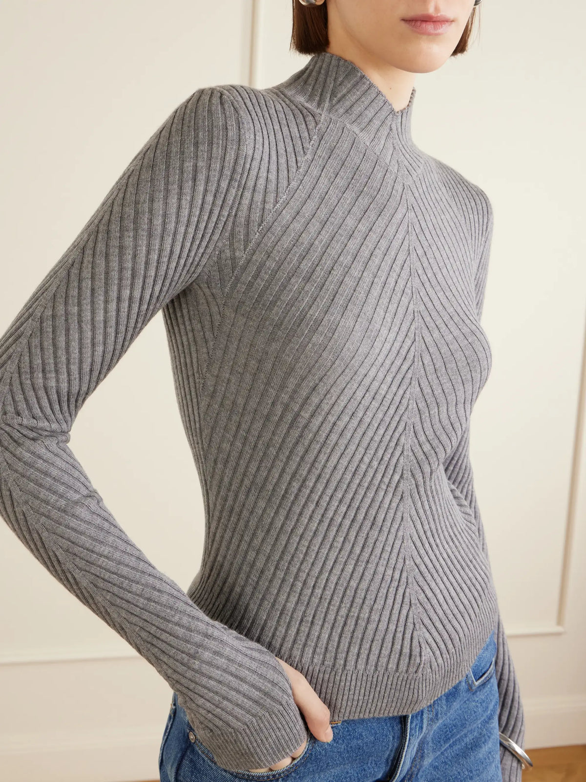 Georgia Ribbed Merino Wool Sweater