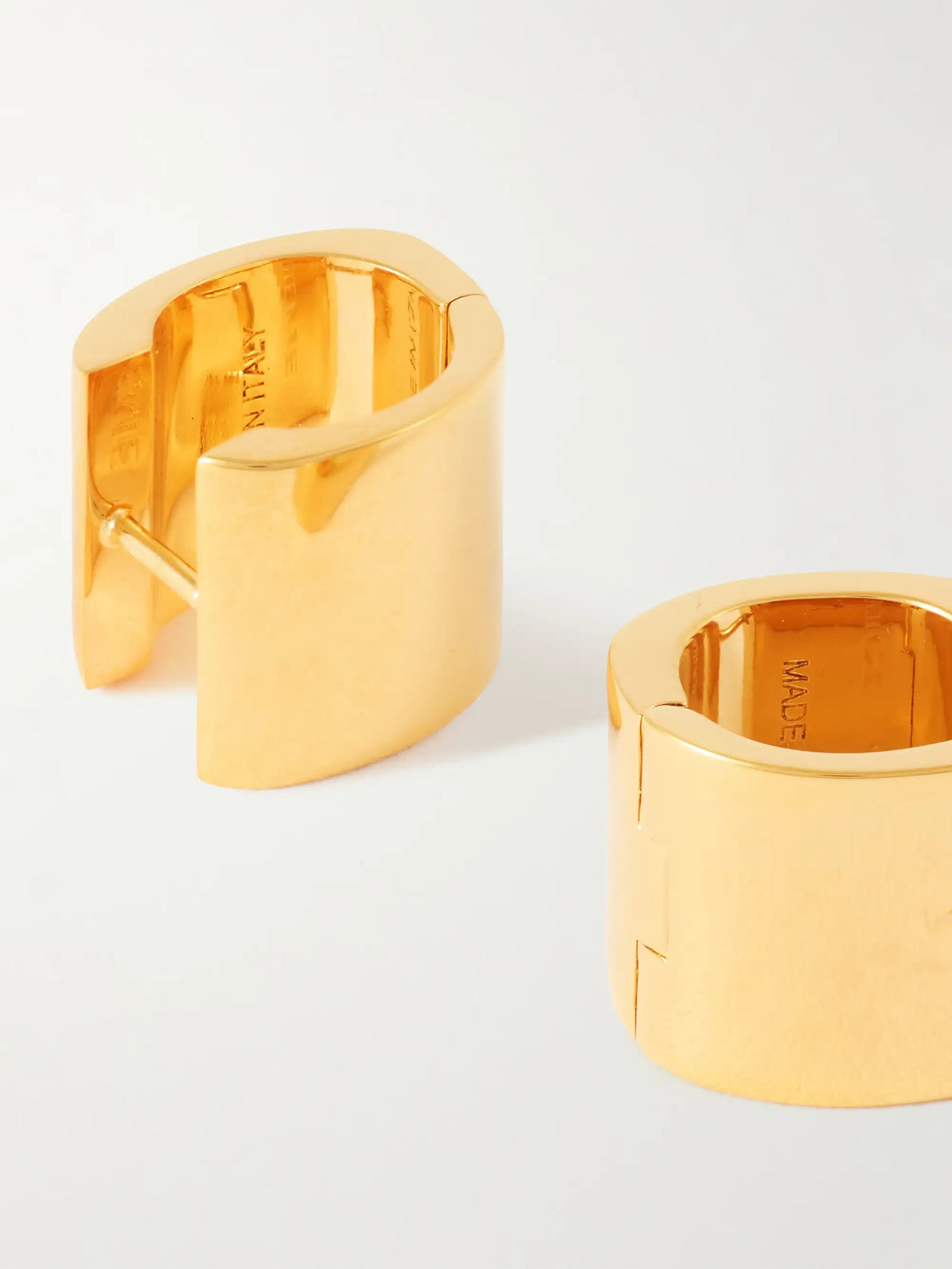 Petite Signature Recycled Gold-plated Hoop Earrings