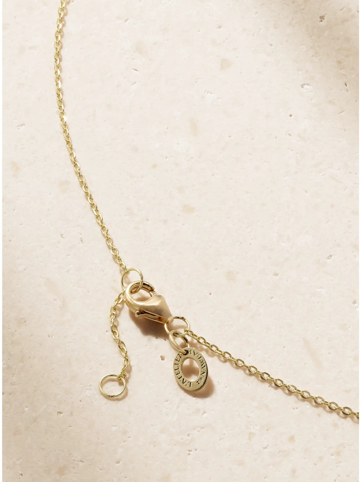 L'Atelier Nawbar Sun To My Moon Small 18-karat Gold, Diamond And Mother-of-pearl Necklace