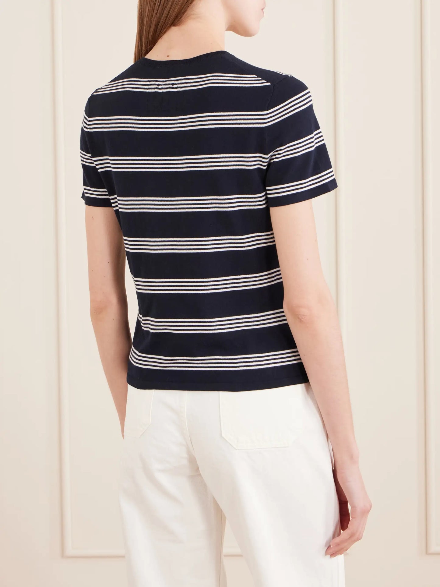 Lansie Striped Cotton-jersey T-shirt