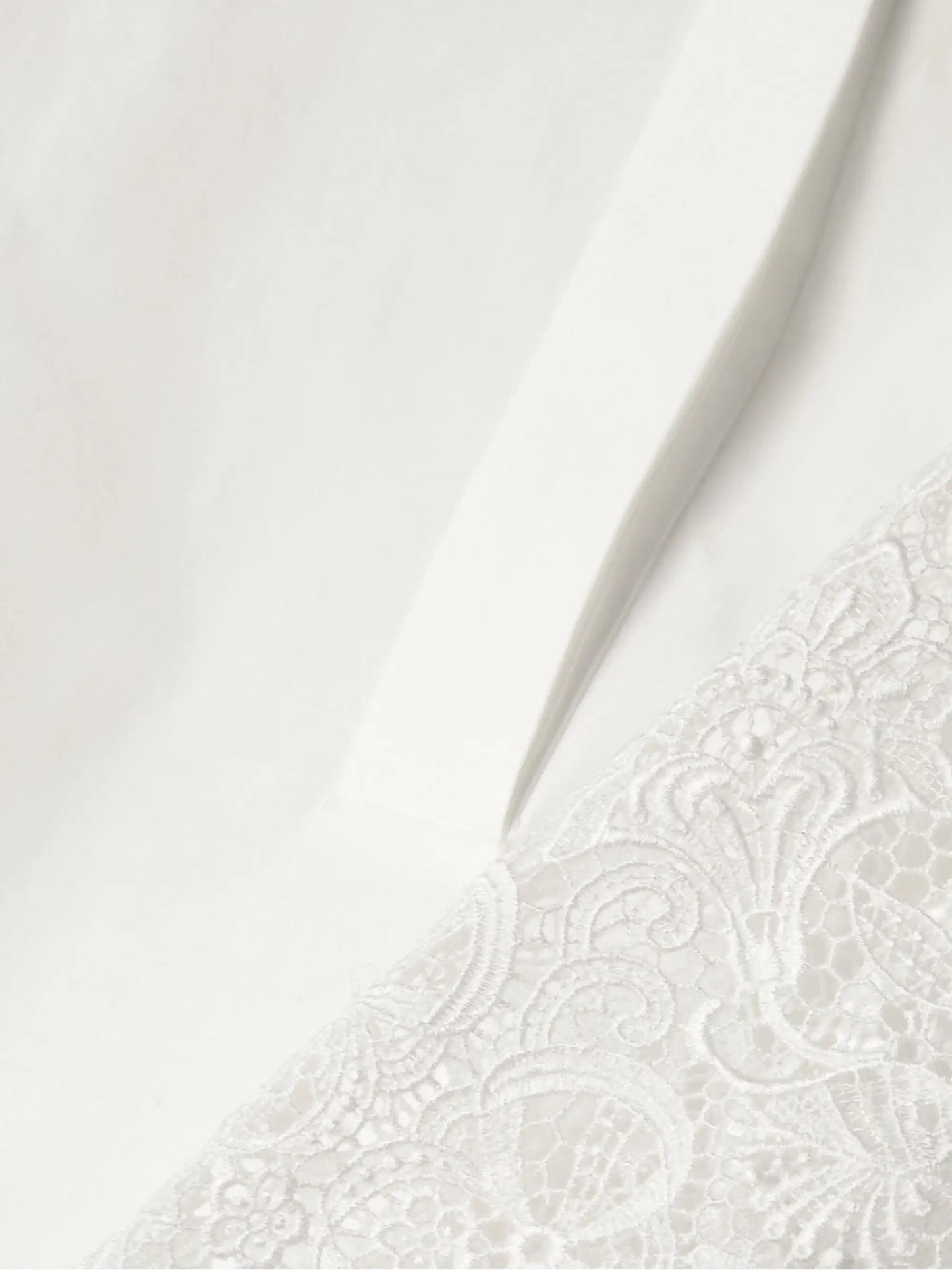 Ide Cotton-poplin And Guipure Lace Shirt