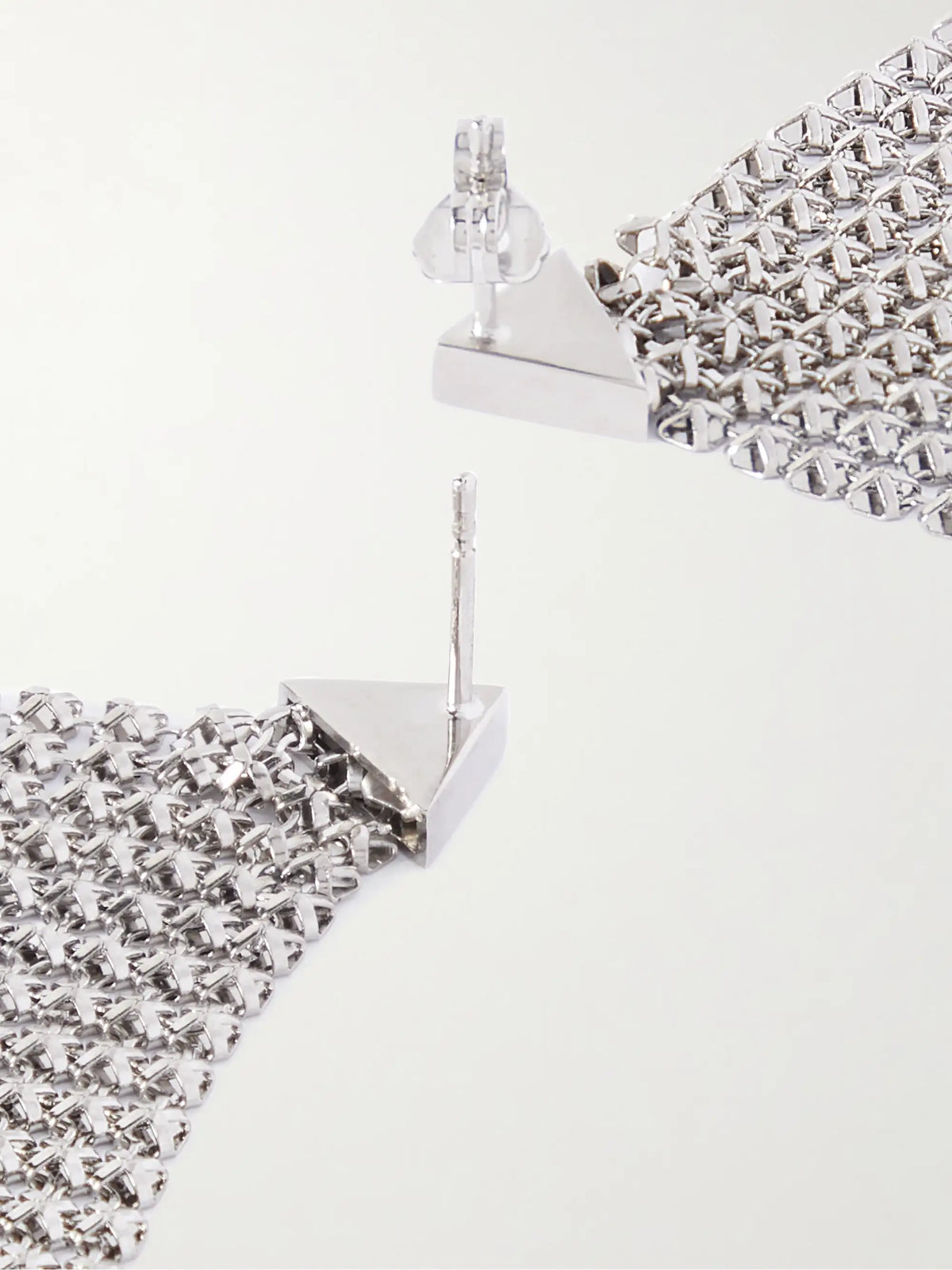 Pixel Flow Silver-tone Earrings