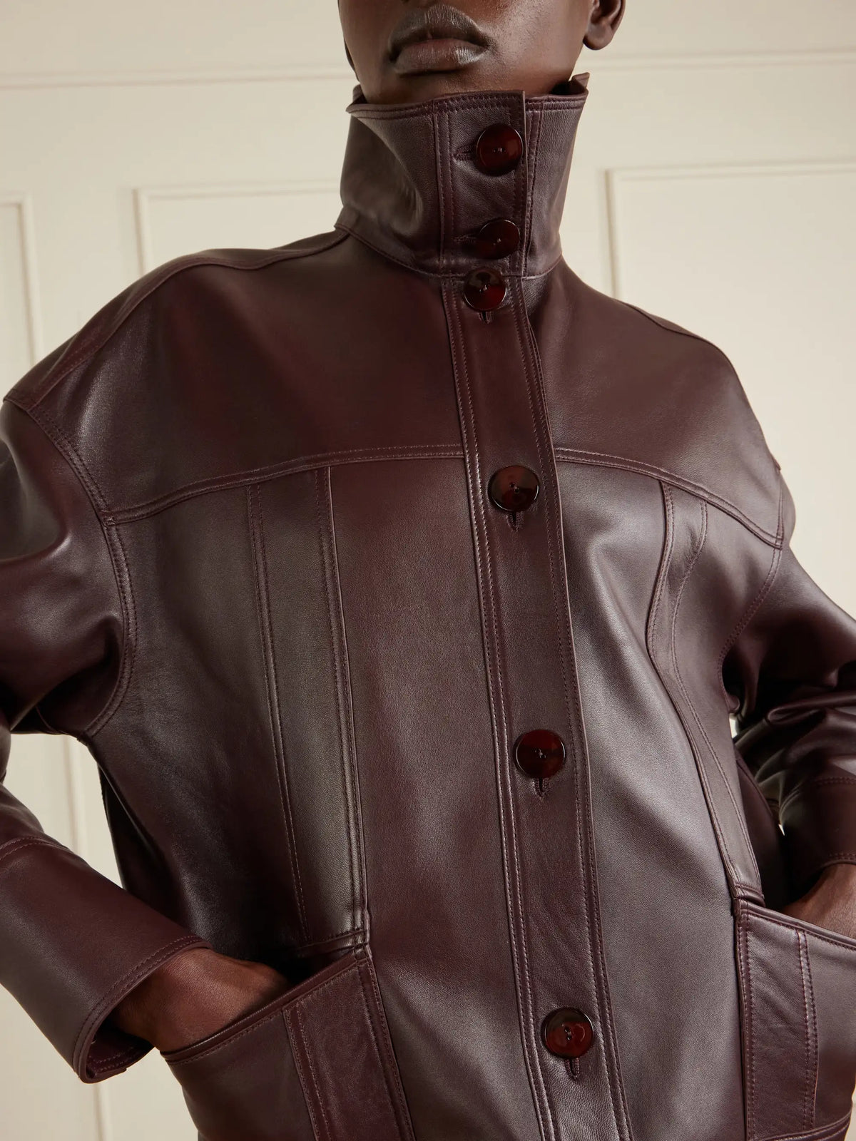 Galvan Paneled Leather Jacket