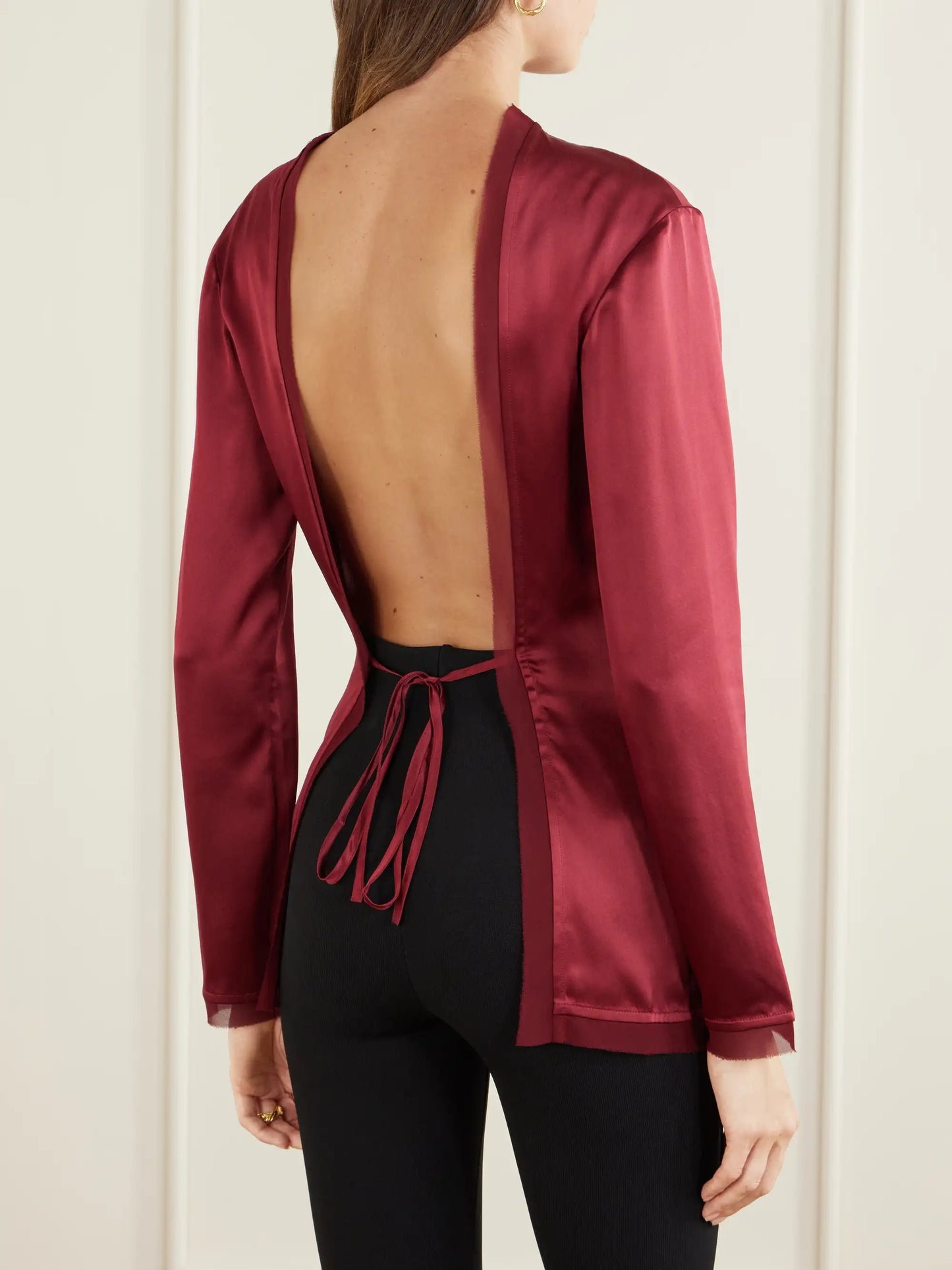 Beau Knotted Silk Blouse