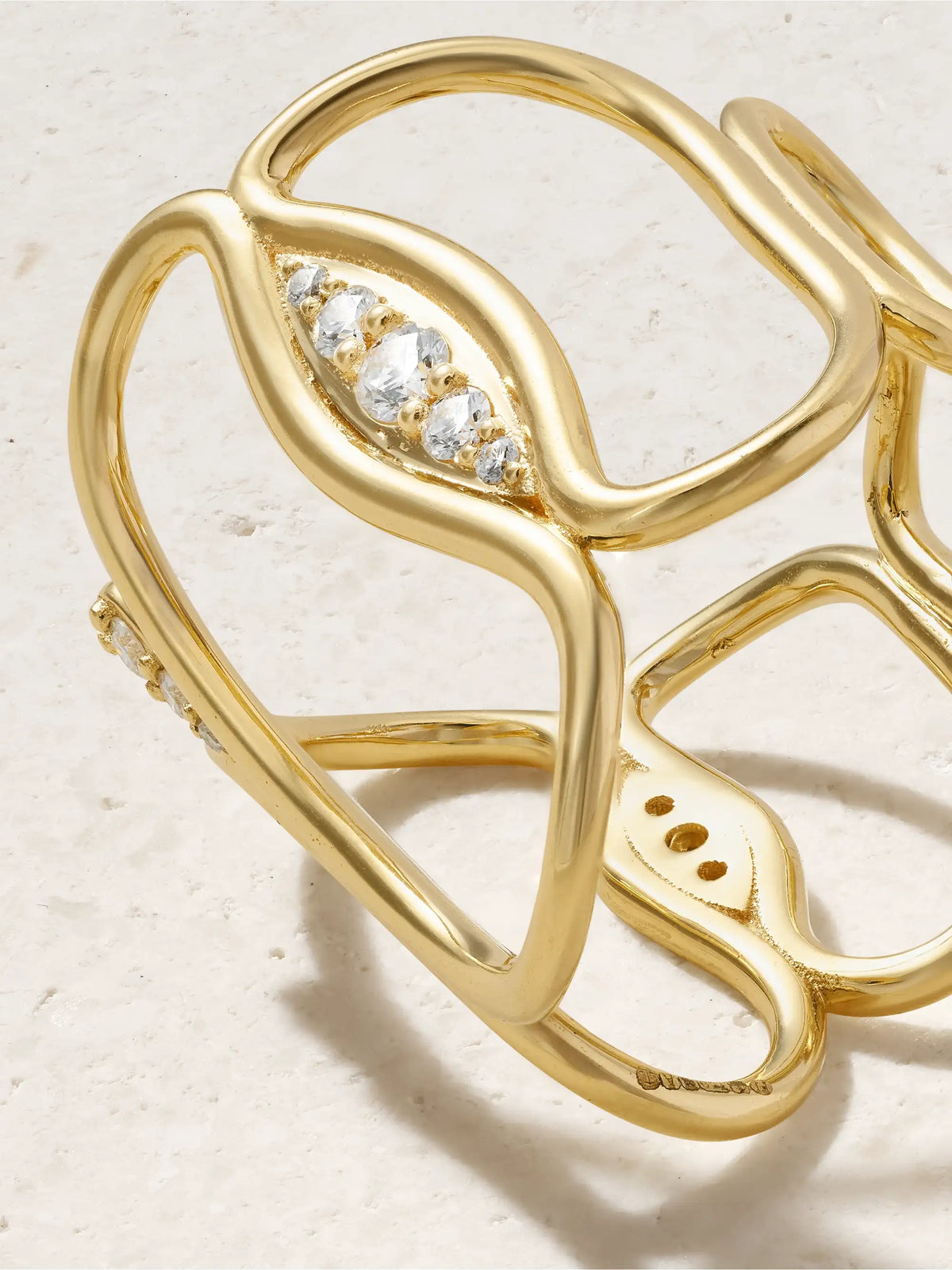 Fluid 18-karat Gold Diamond Ring