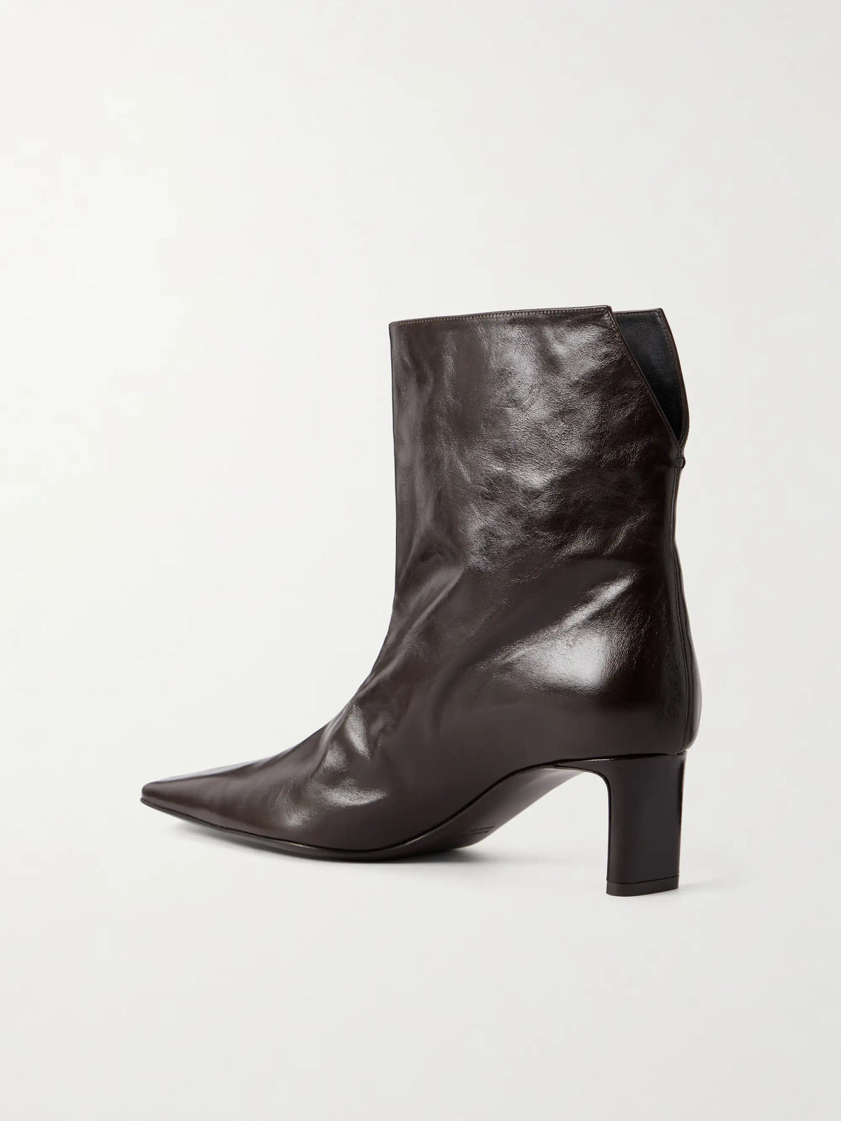 KHAITE Ona 55 Leather Ankle Boots