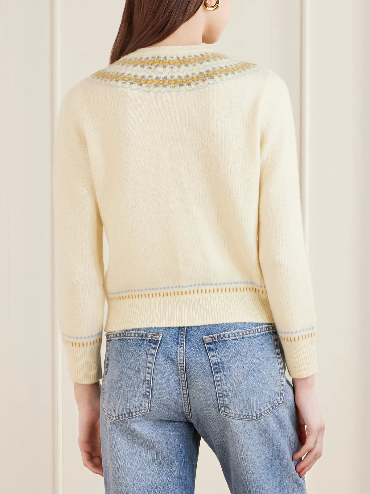 DÔEN Olympe Jacquard-knit Wool-blend Cardigan