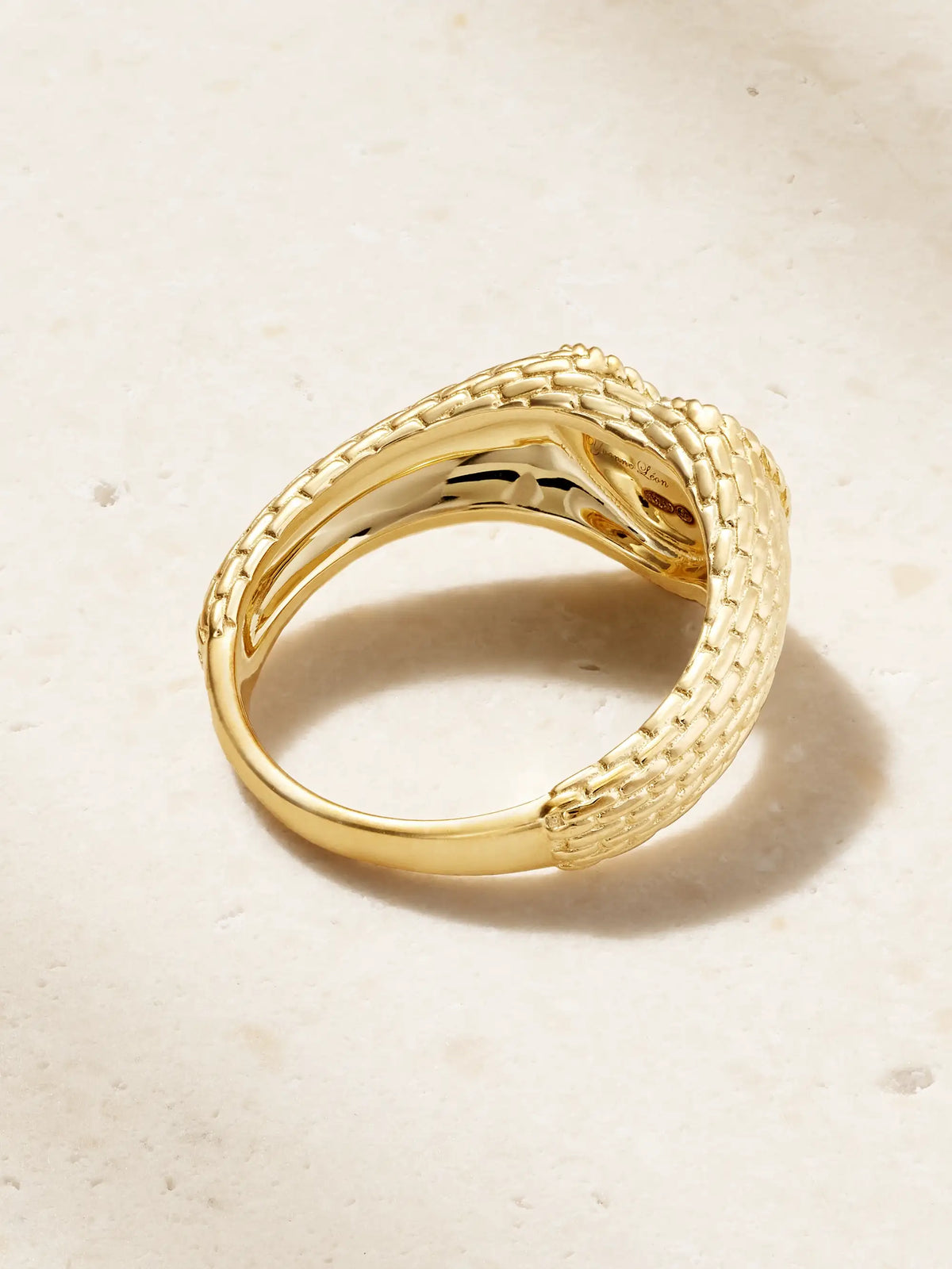 Baby Chevalière Coeur 9-karat Gold Diamond Signet Ring