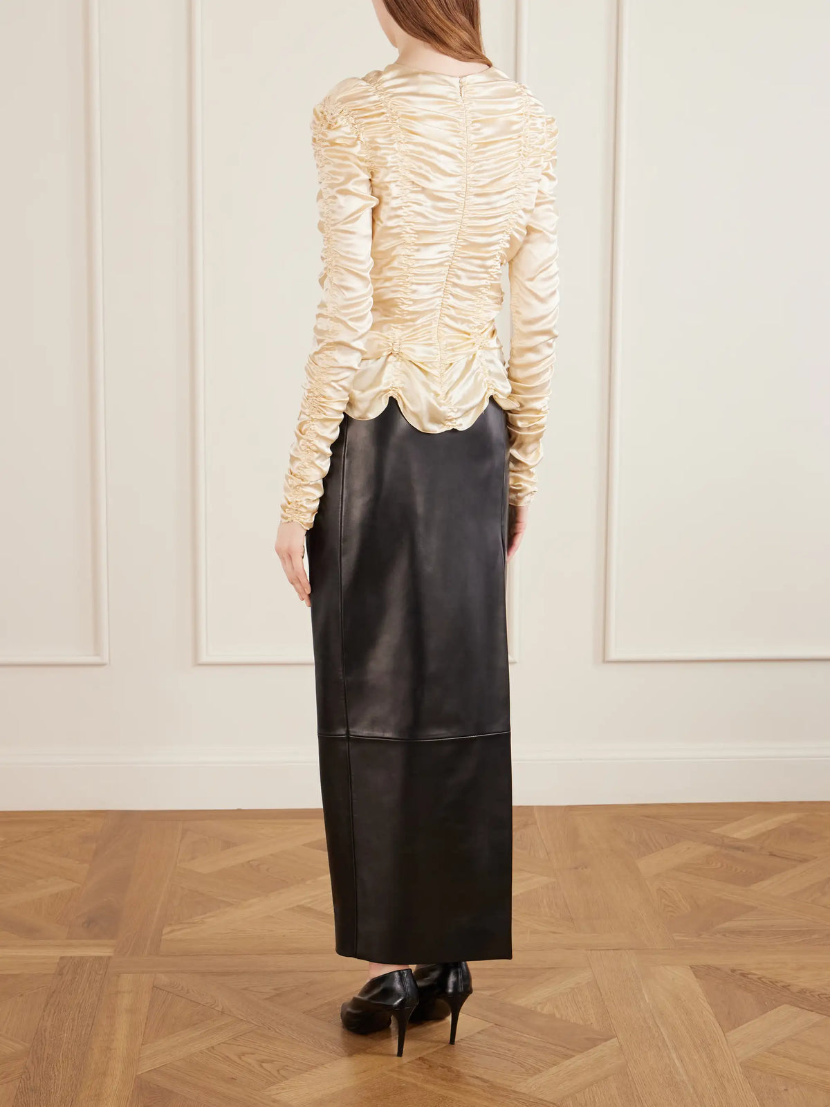 Rory Ruched Silk Top