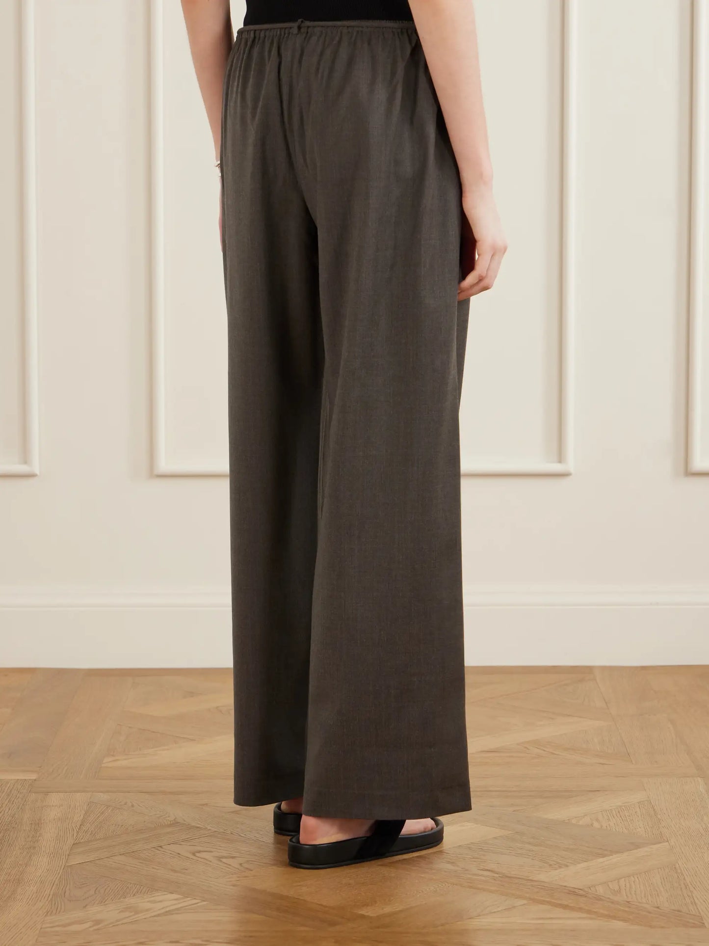 Everyday Wool-blend Wide-leg Pants