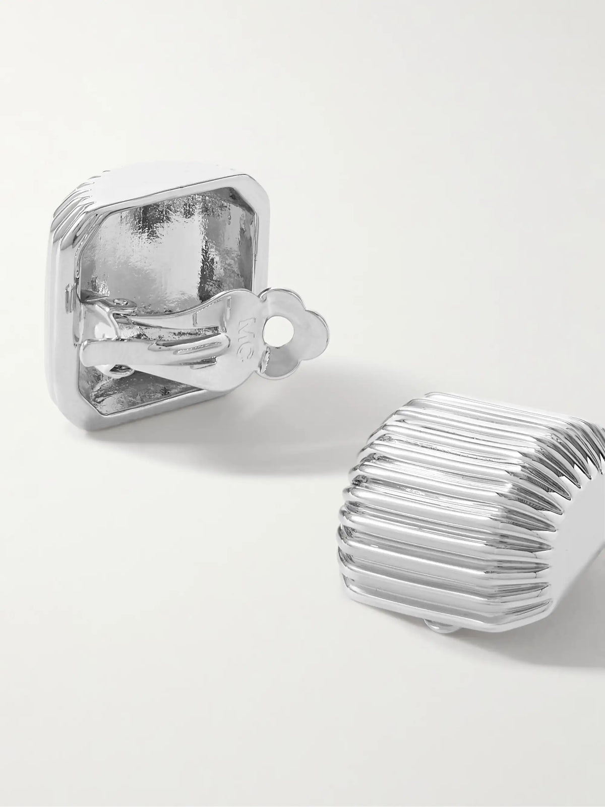 Elle Rhodium-plated Clip Earrings