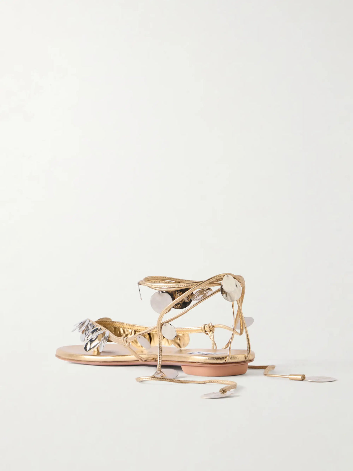 Florin Embellished Leather Thong Sandals