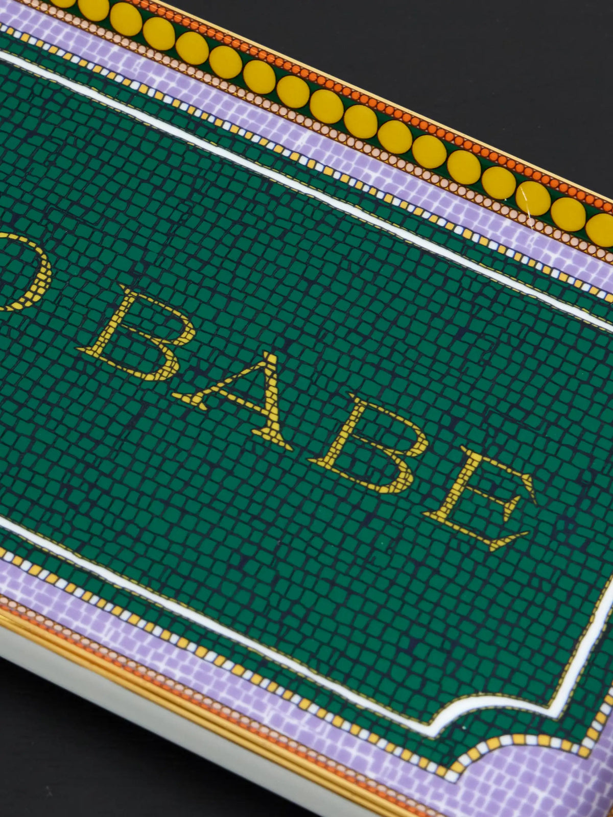 Ciao Babe Printed Gold-plated Porcelain Tray