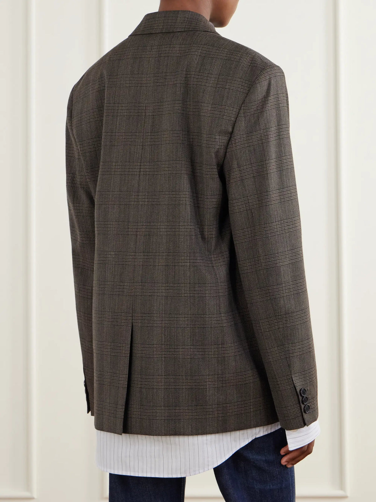 Acne Studios Layered Checked Wool-blend Blazer