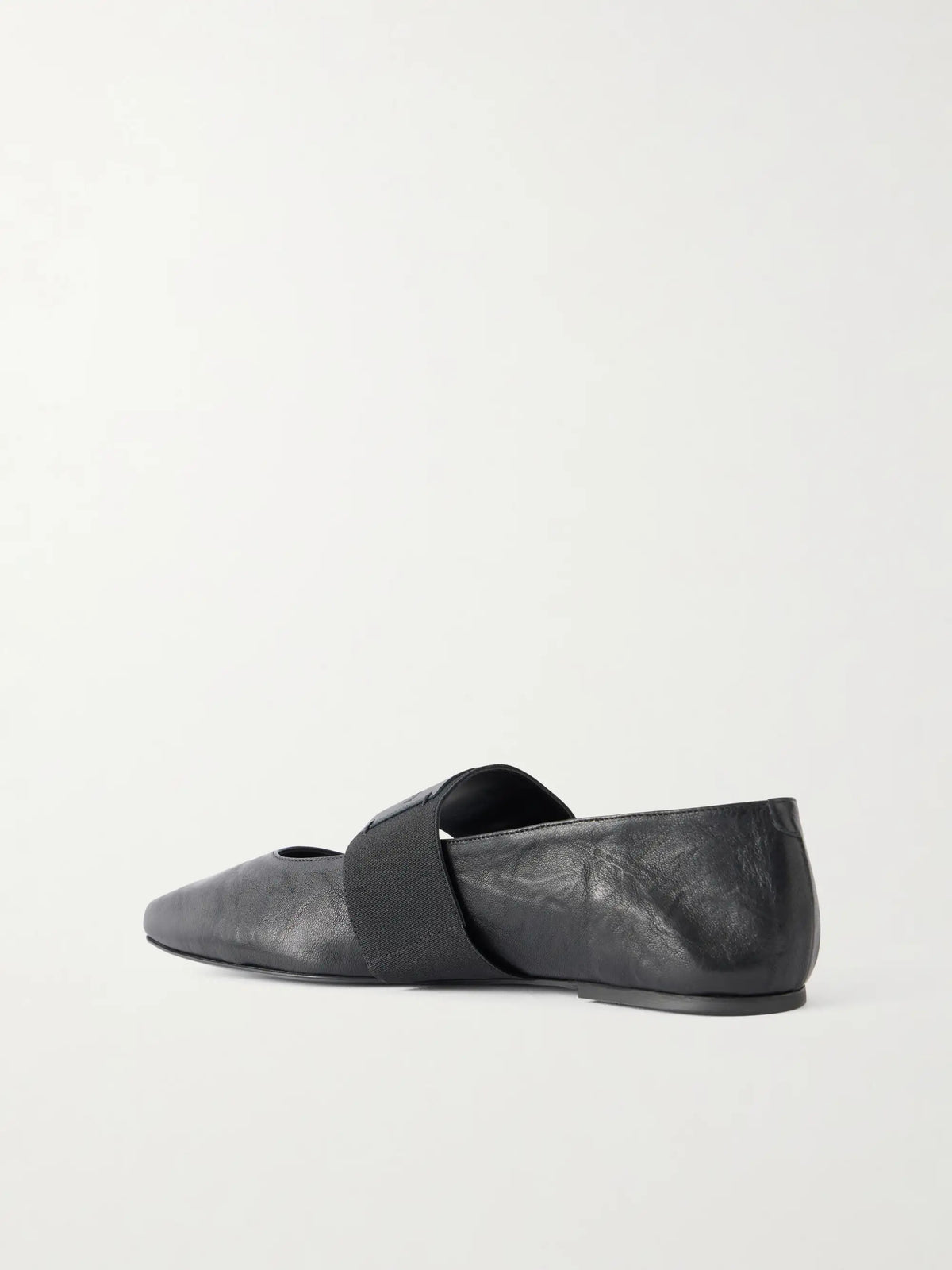 Logo-appliquéd Leather Ballerina Flats