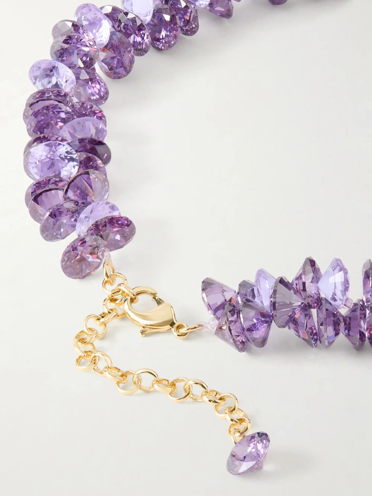 The Cubic Cluster Gold-tone Cubic Zirconia And Crystal Necklace