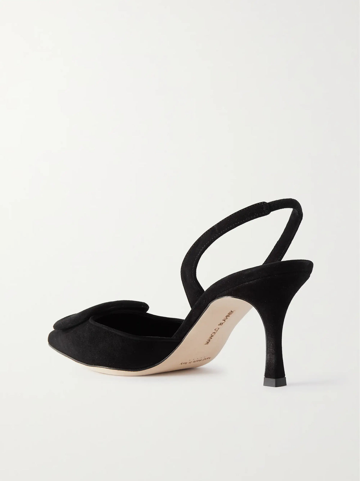 Maysli 70 Buckled Suede Slingback Pumps