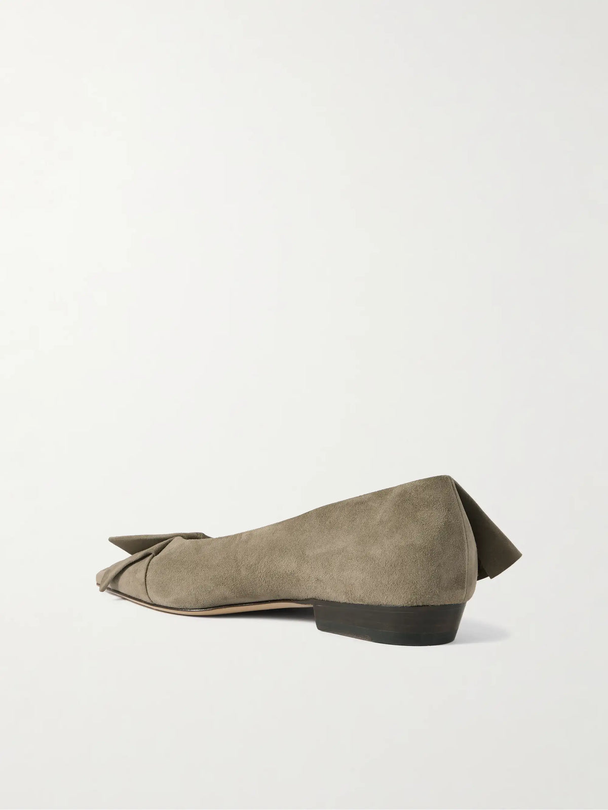 Ruffled Suede Ballet Flats