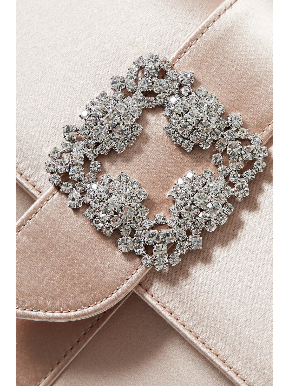 Capri Crystal-embellished Satin Clutch
