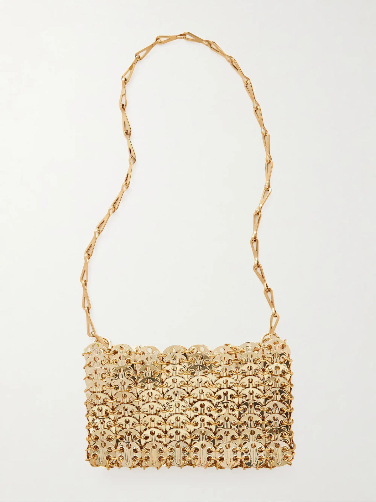 Crystal-embellished Chainmail Shoulder Bag