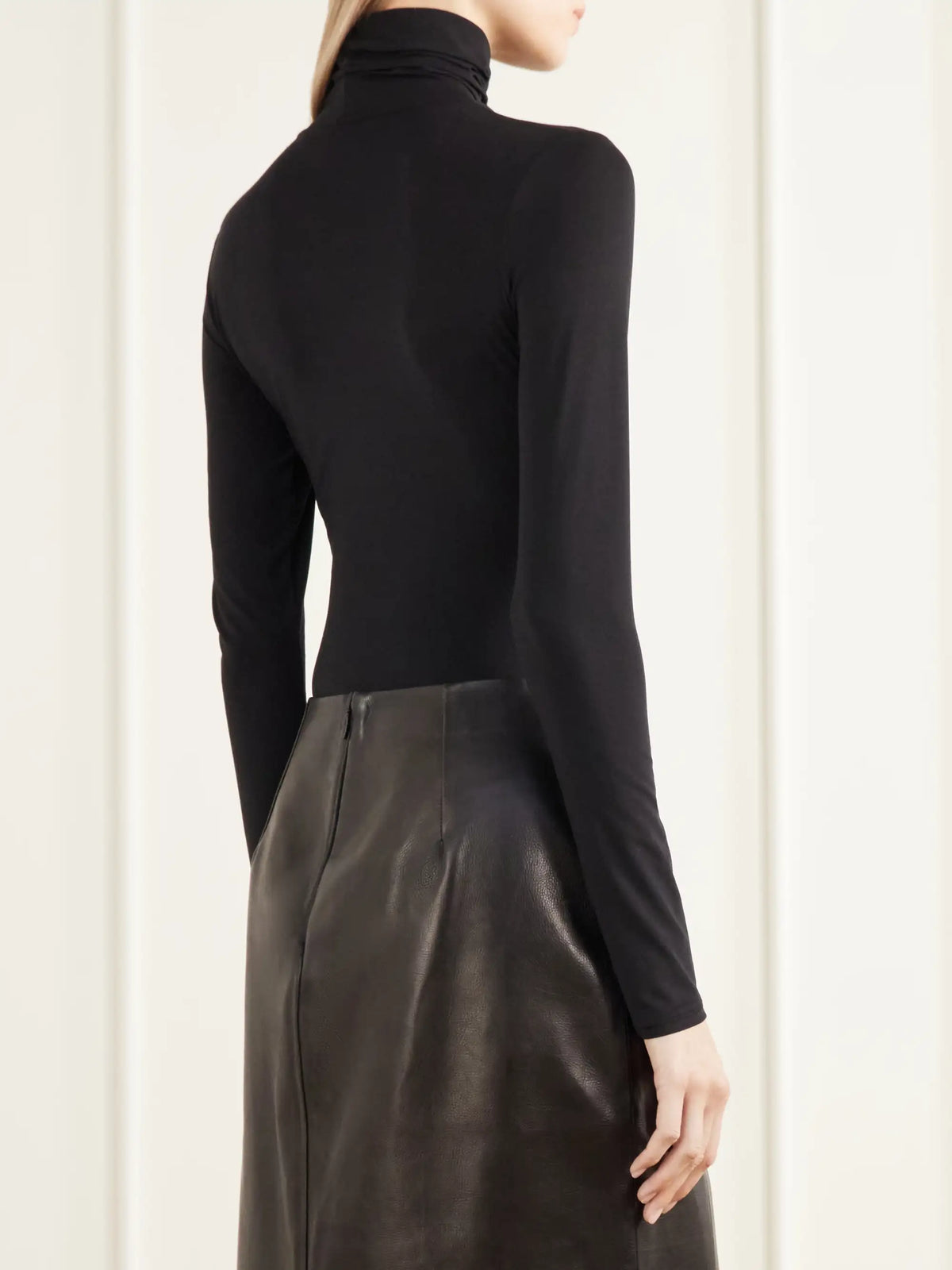 The Row Basile Jersey Turtleneck Bodysuit