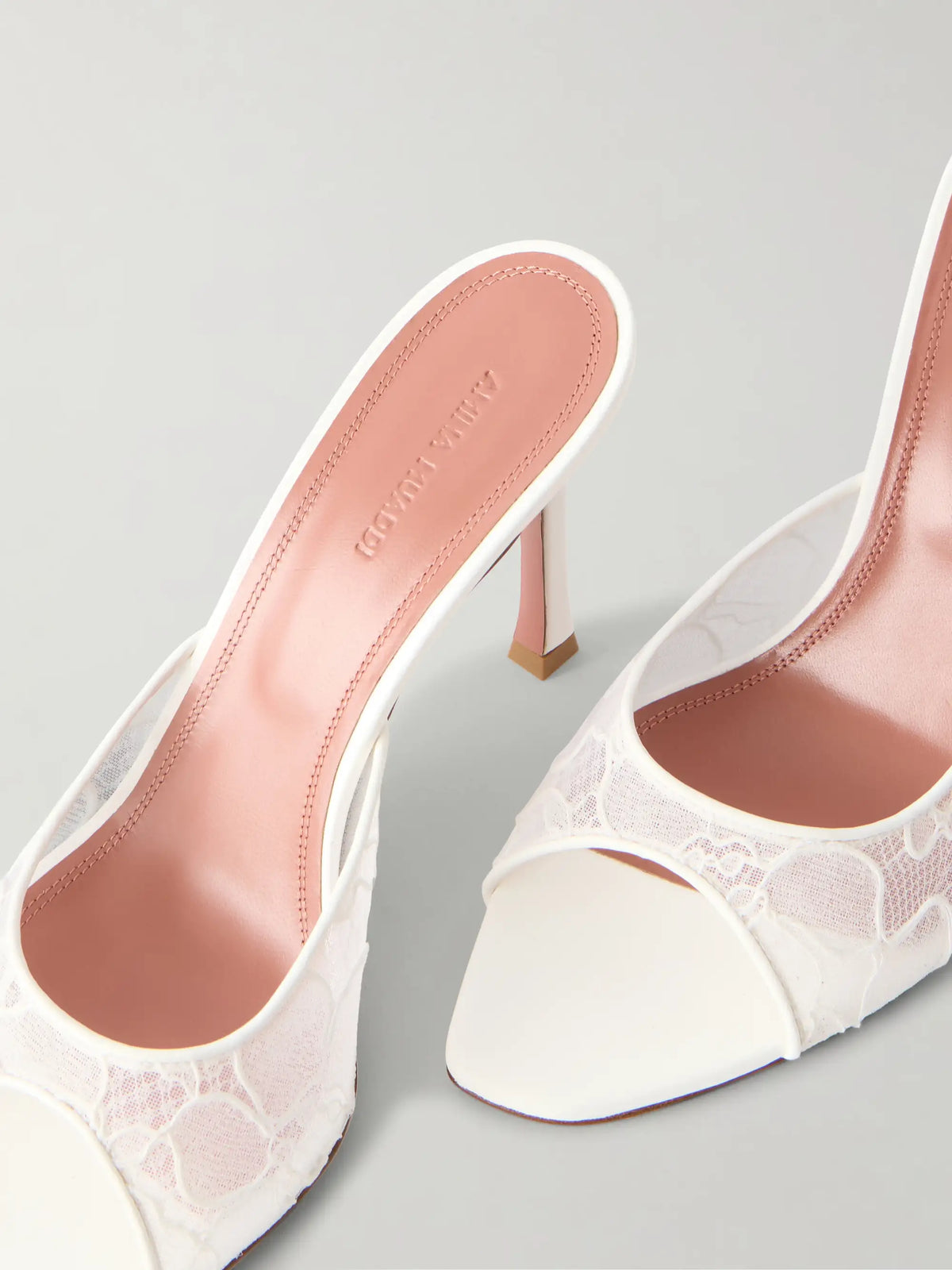 Alexa 95 Satin And Corded-lace Sandals