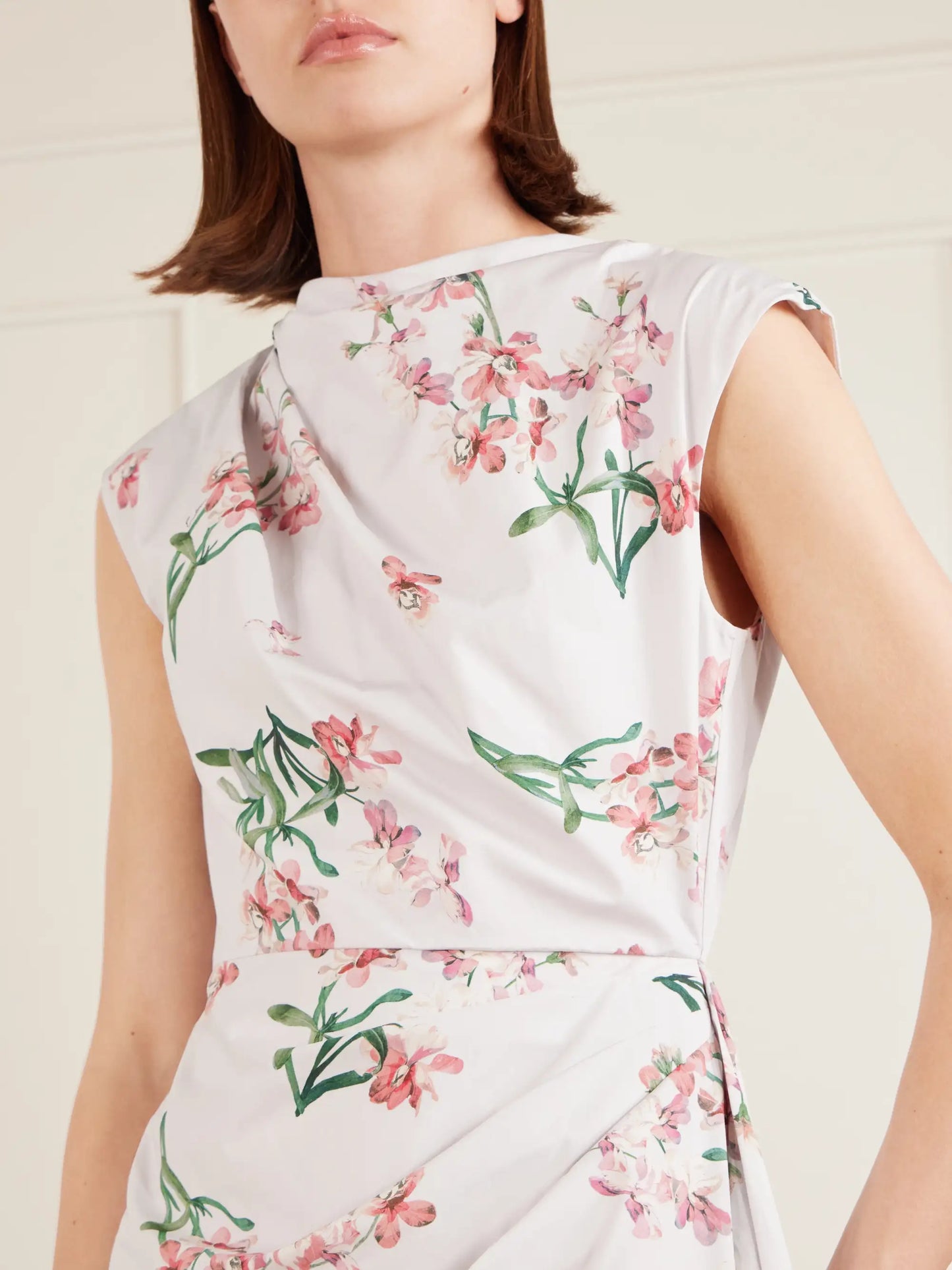 Floral-print Cotton-poplin Midi Dress