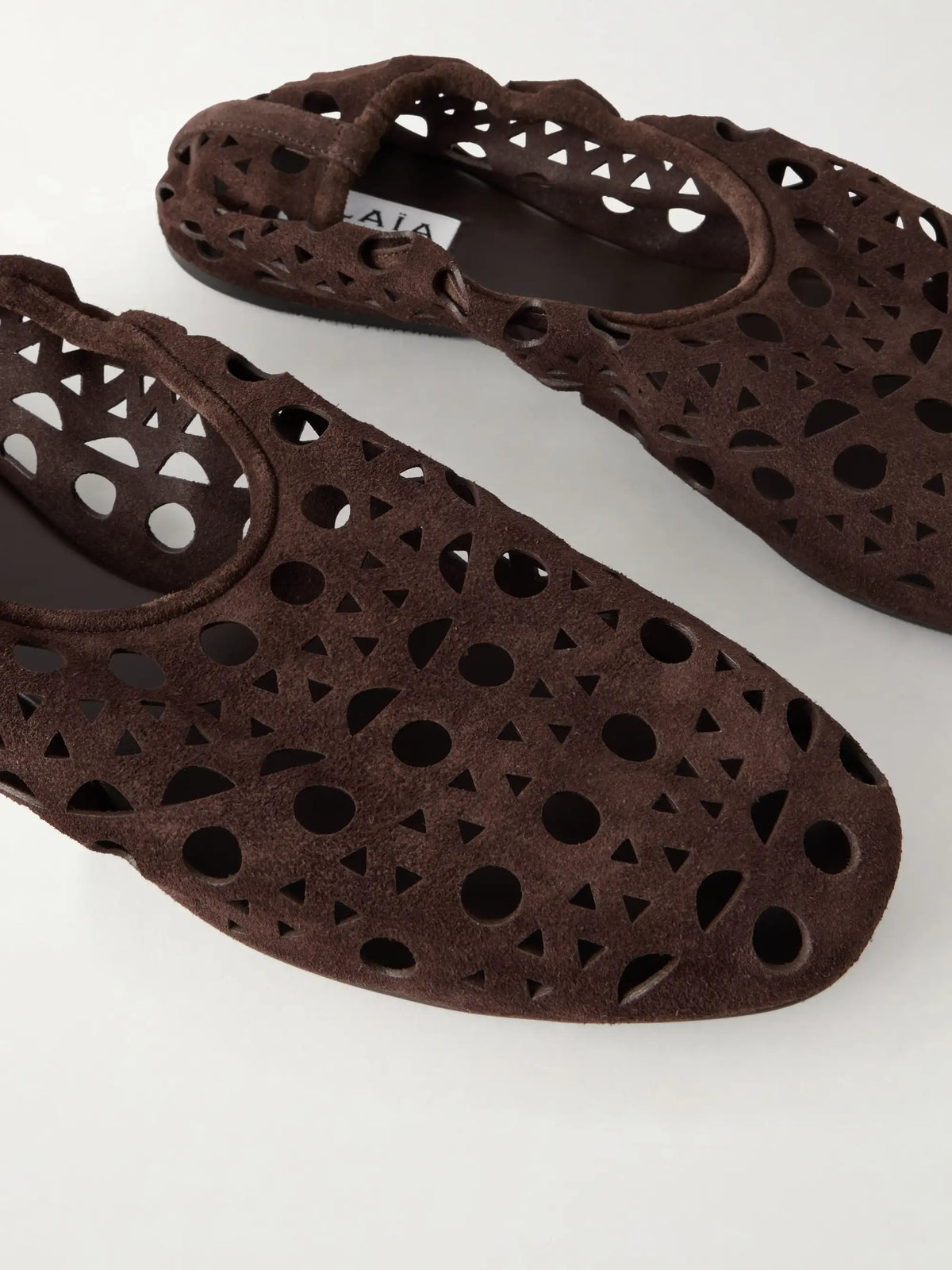 Neo Vienne Perforated Suede Ballet Flats