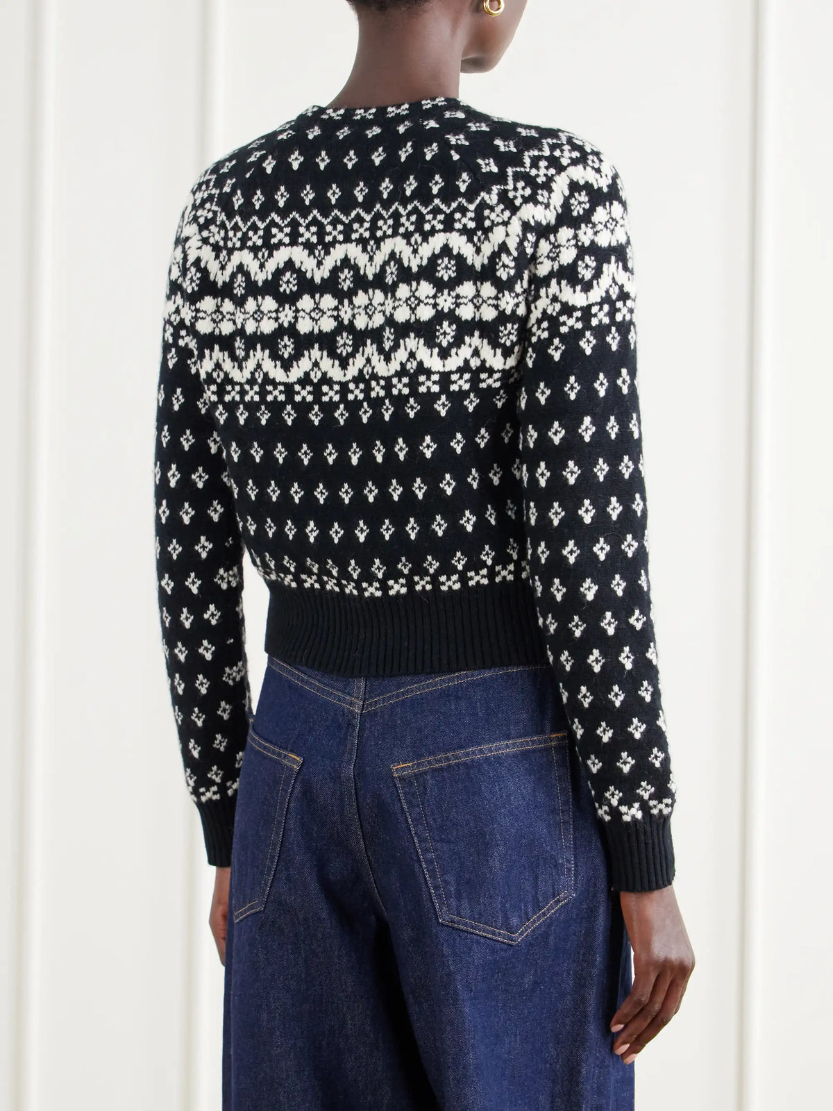 Polo Ralph Lauren Cropped Fair Isle Intarsia-knit Wool, Cotton And Alpaca-blend Cardigan