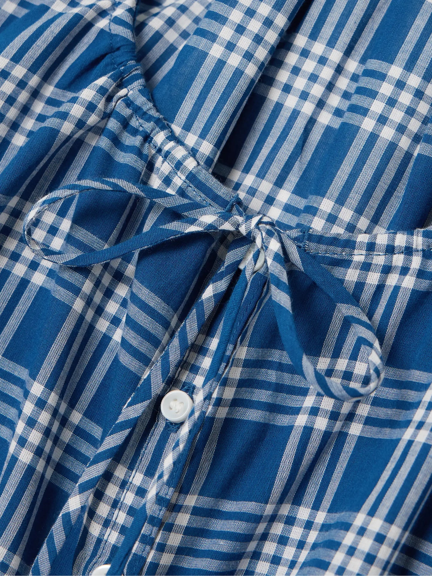 Theo Cropped Checked Organic Cotton Top