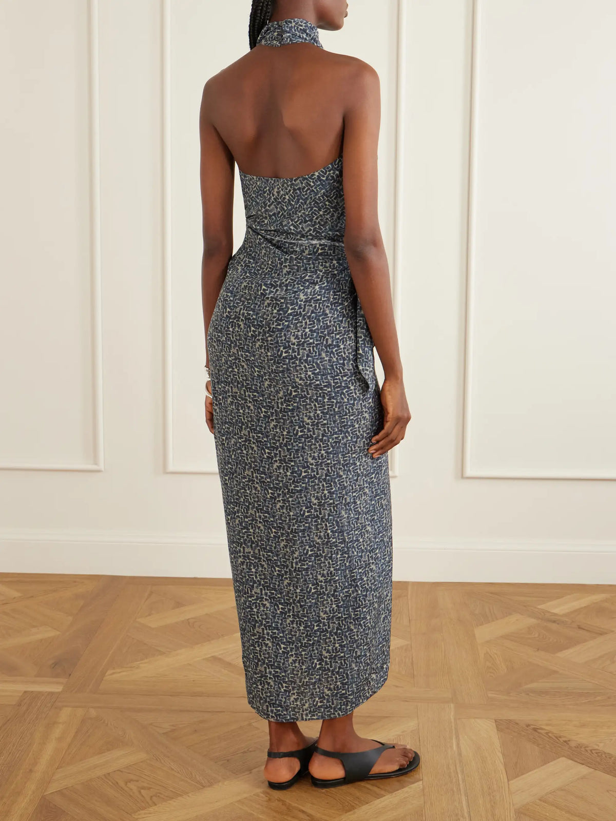 Corallo Printed Silk-satin Midi Dress