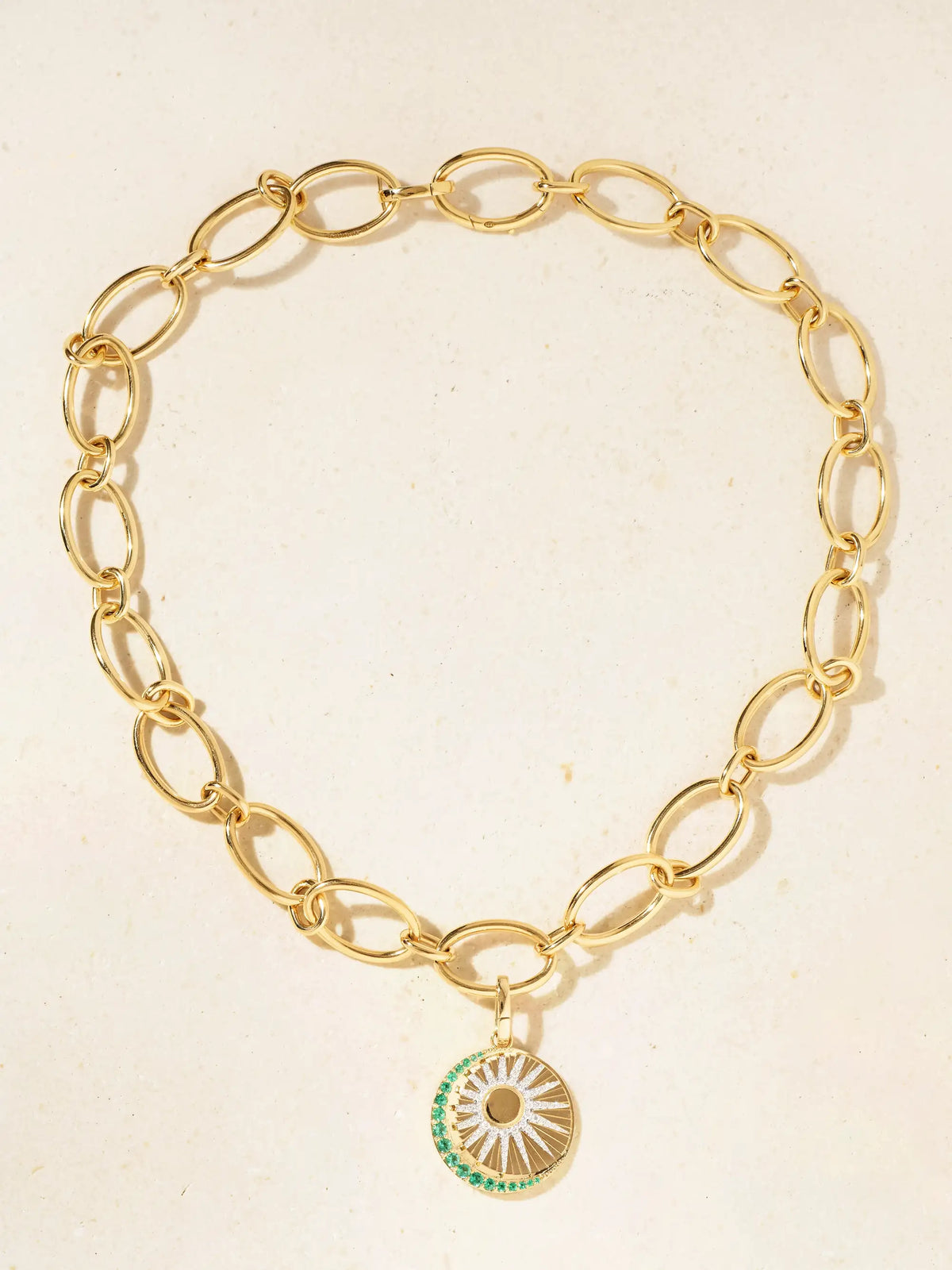 Balance 18-karat Gold, Emerald And Diamond Necklace