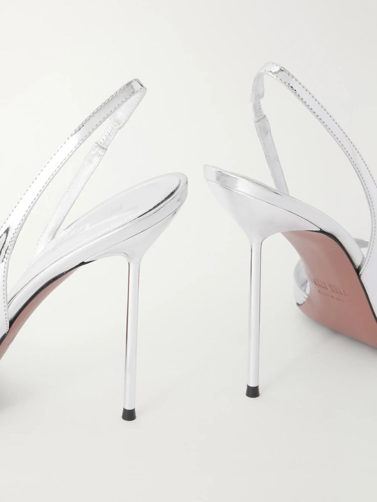 Lidia 95 Mirrored-leather Slingback Sandals