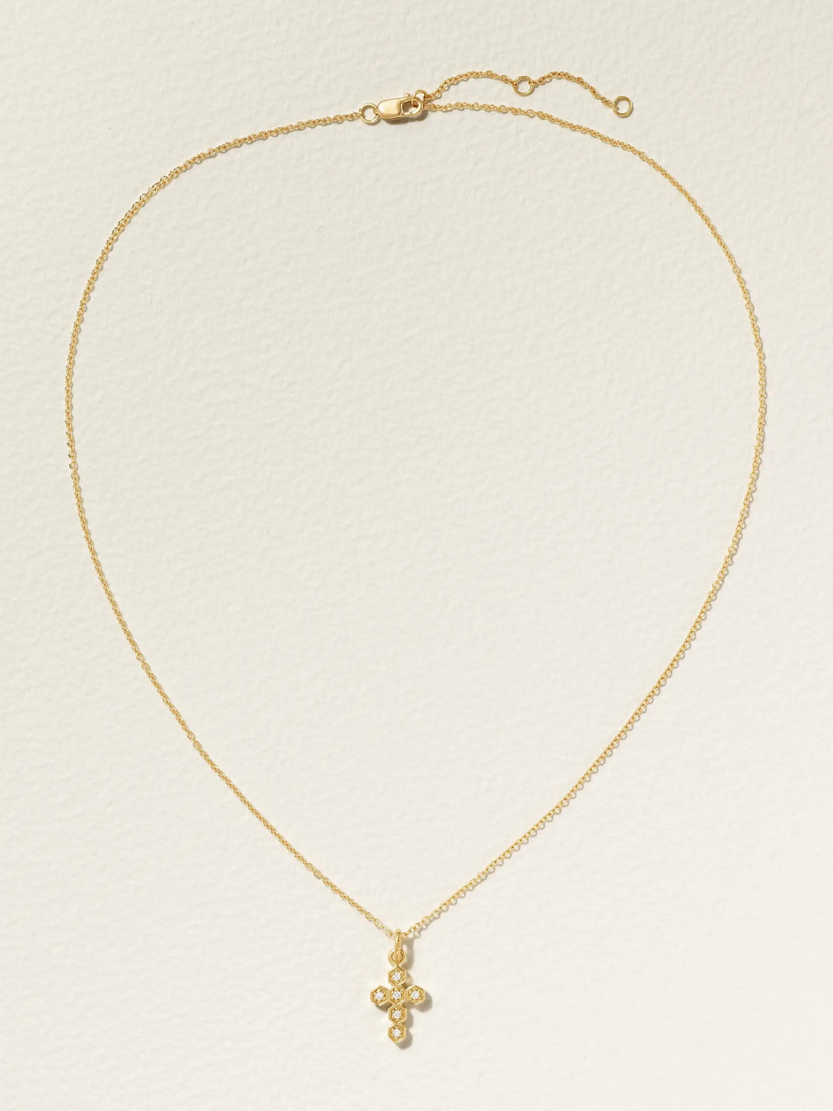 Mini 18-karat Gold Diamond Necklace