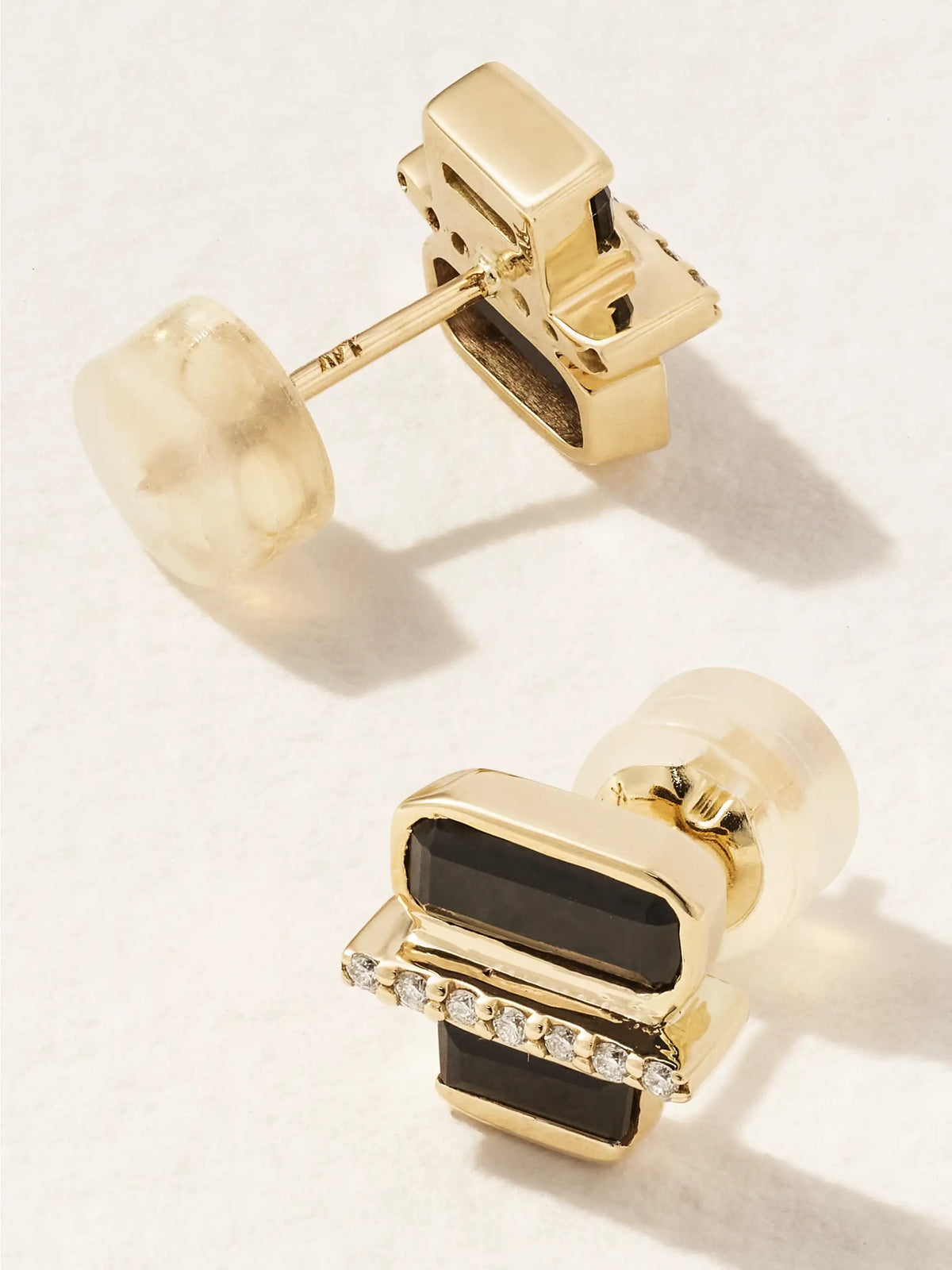 Cityscape 14-karat Recycled Gold, Spinel And Diamond Earrings