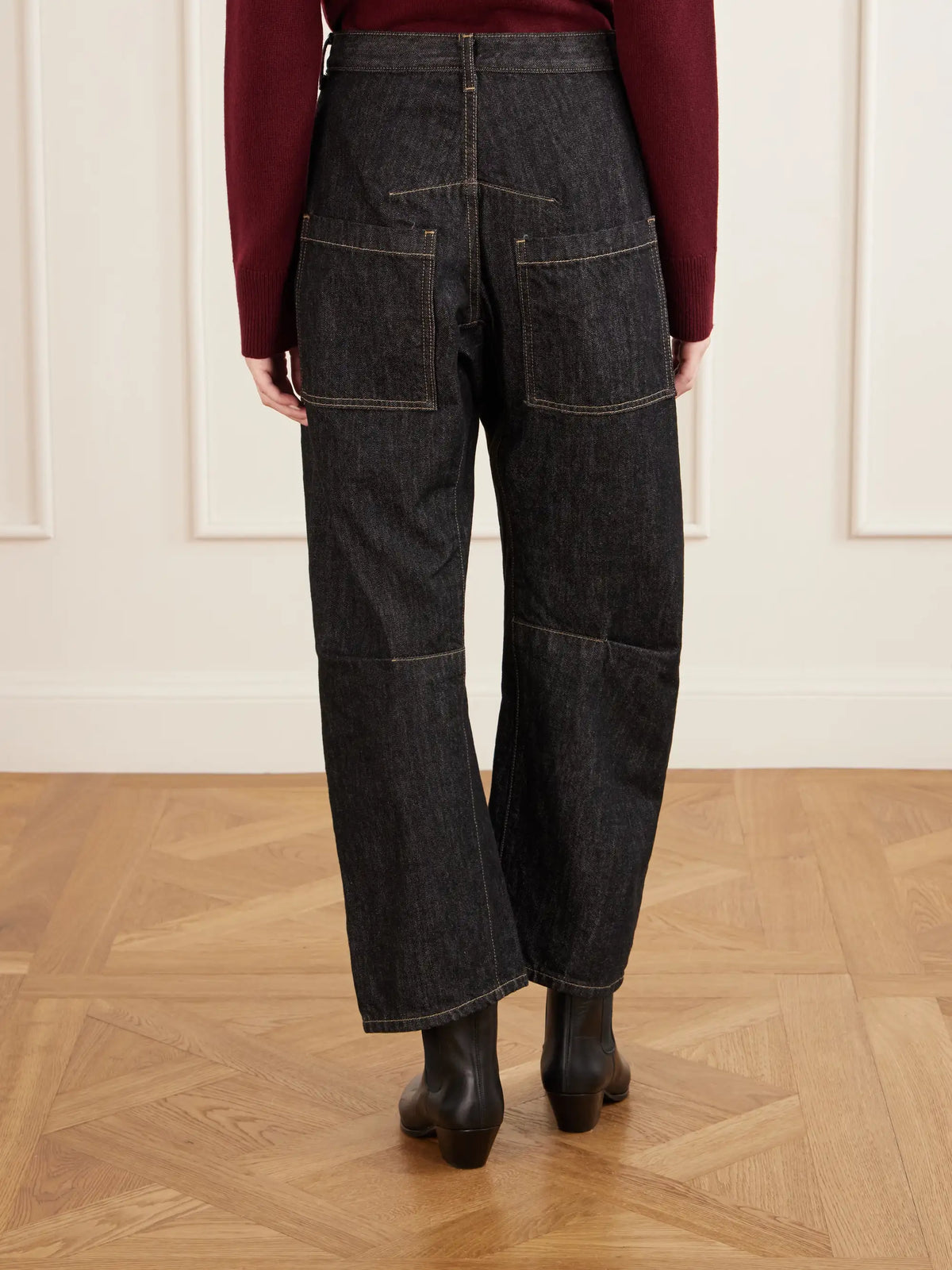 Nili Lotan Shon Mid Rise Barrel-leg Jeans