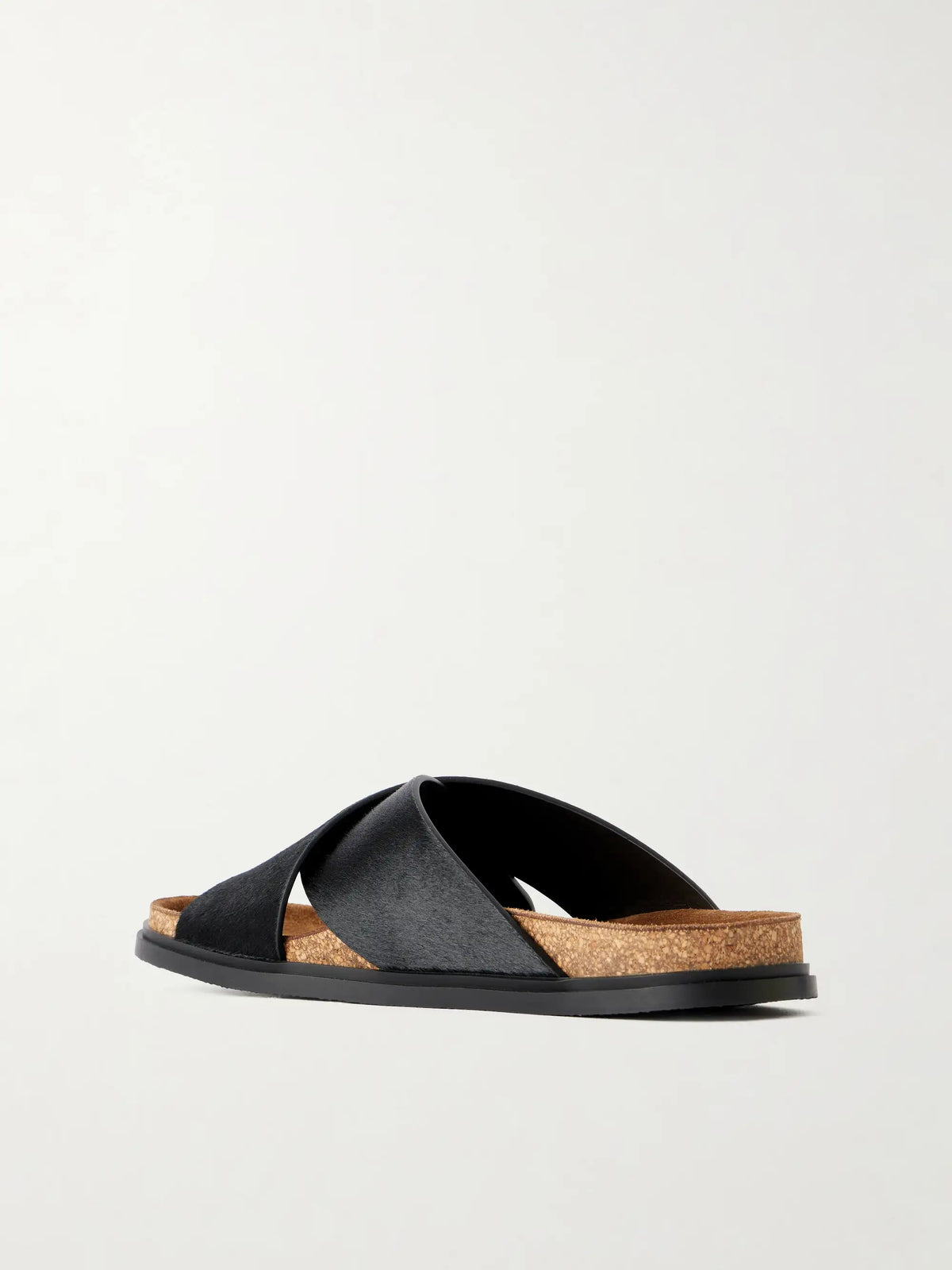 Cross Pony Hair Sandals