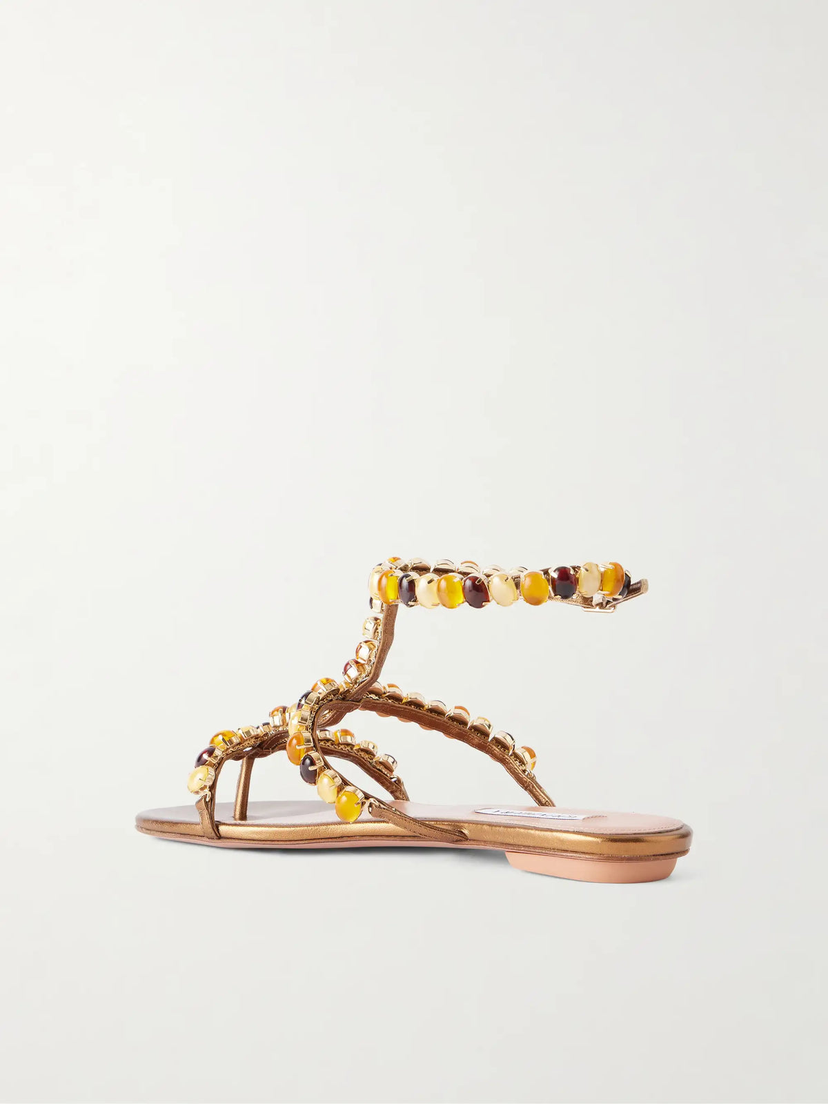 Mystic Stone Embellished Leather Sandals