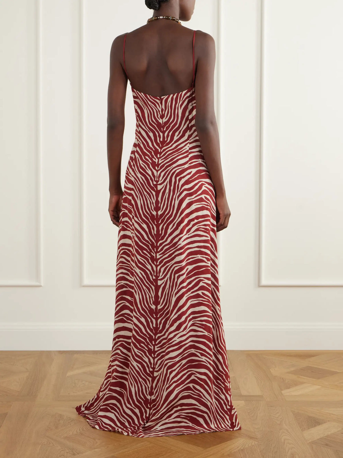 Cala de la Cruz Pontevedra Zebra-print Jersey Maxi Dress