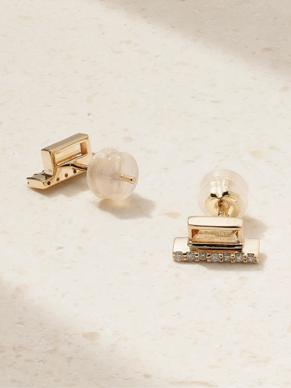 Cityscape 14-karat Recycled Gold, Citrine And Diamond Earrings