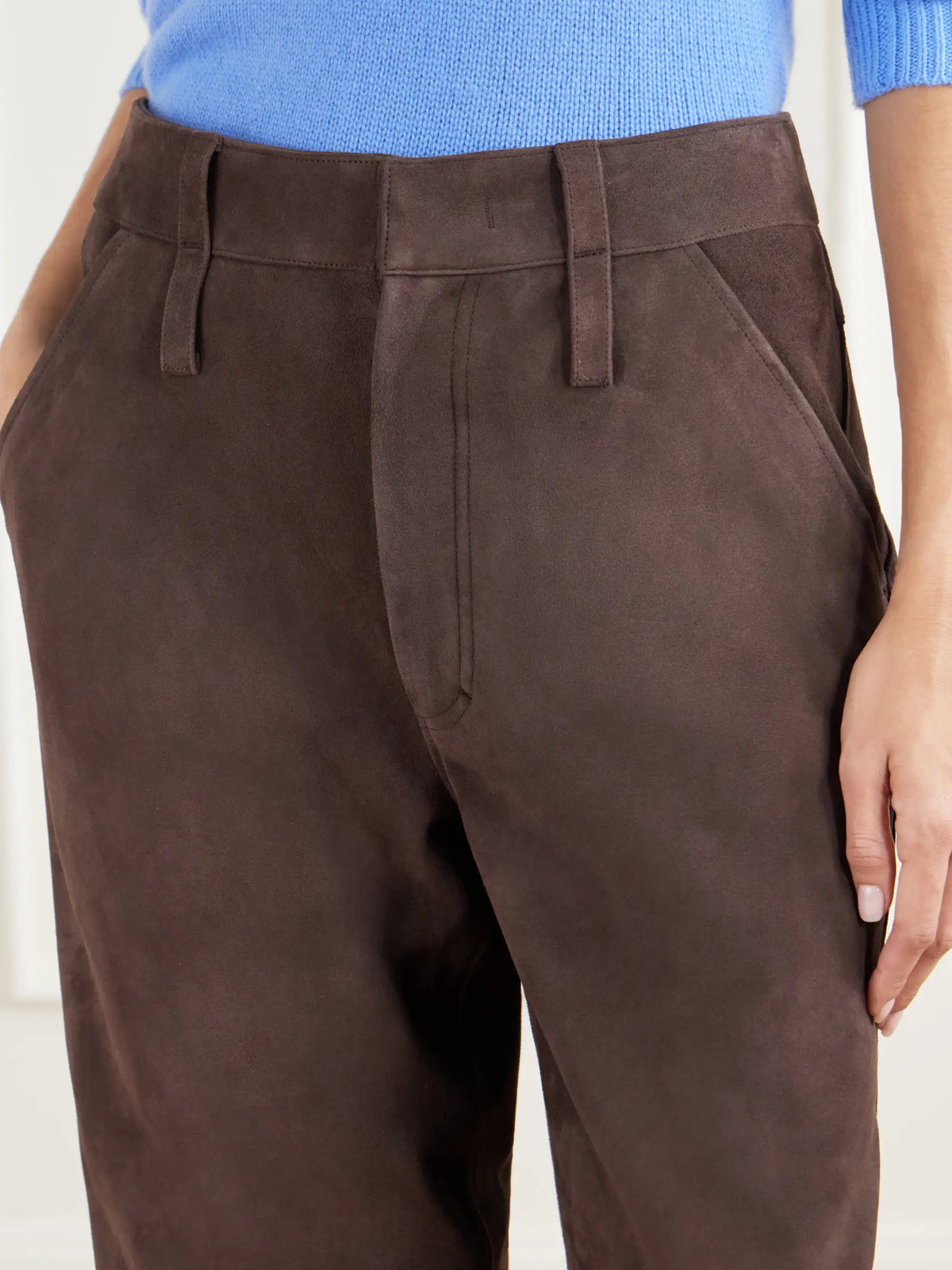 Co Paneled Suede Tapered Pants
