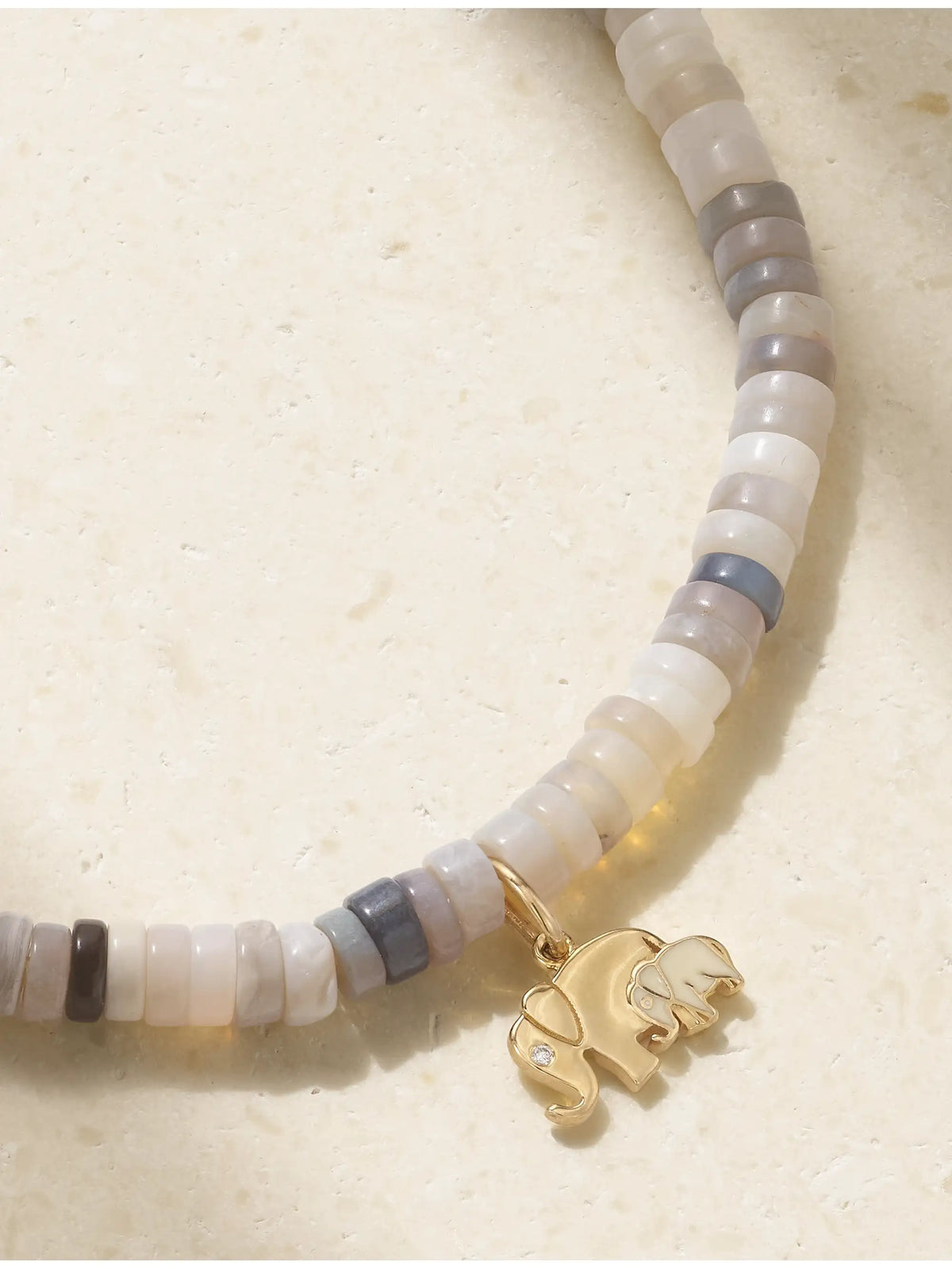 Elephant Family 14-karat Gold, Enamel, Opal And Diamond Bracelet