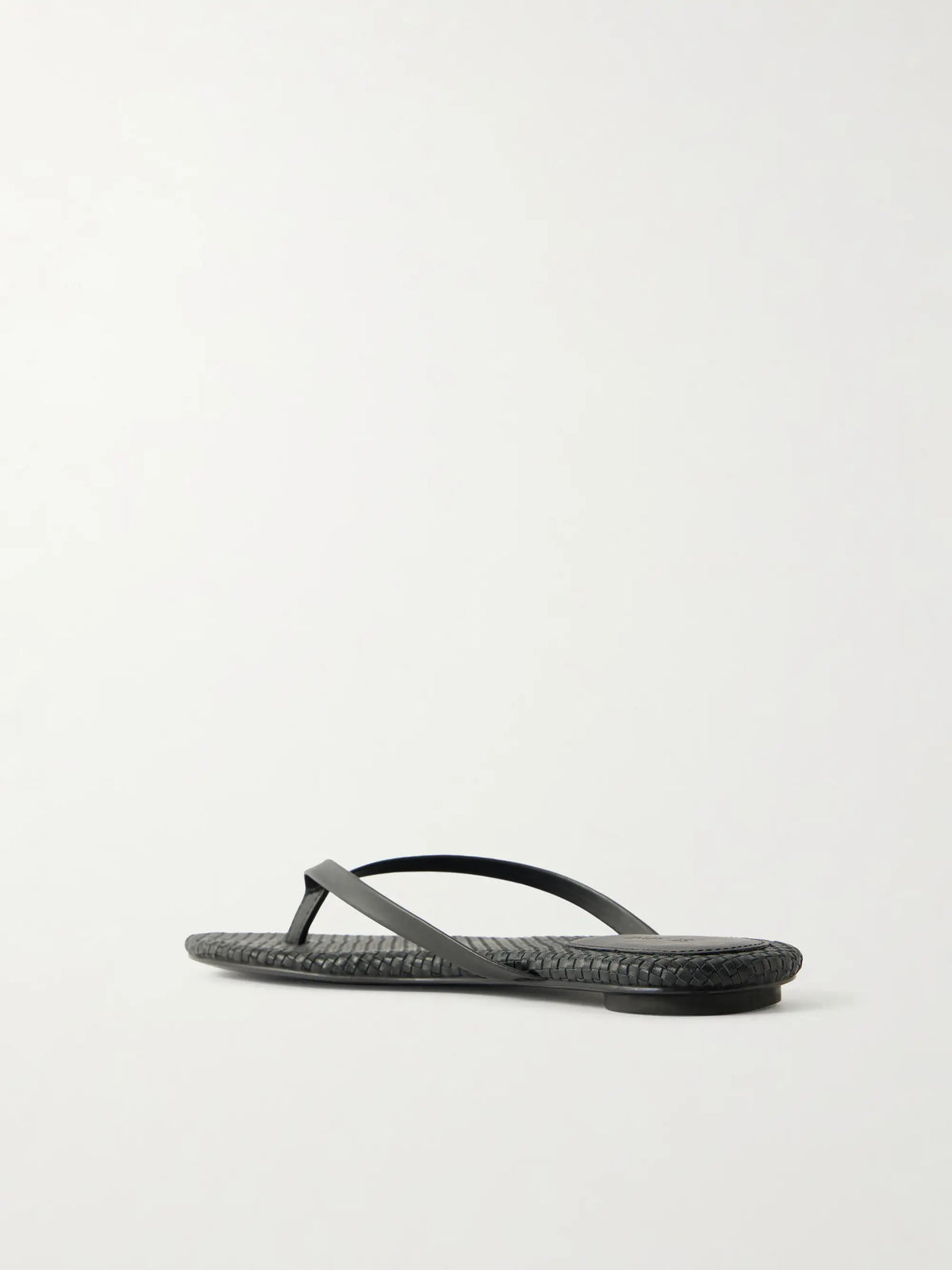 Woven Leather Flip Flops