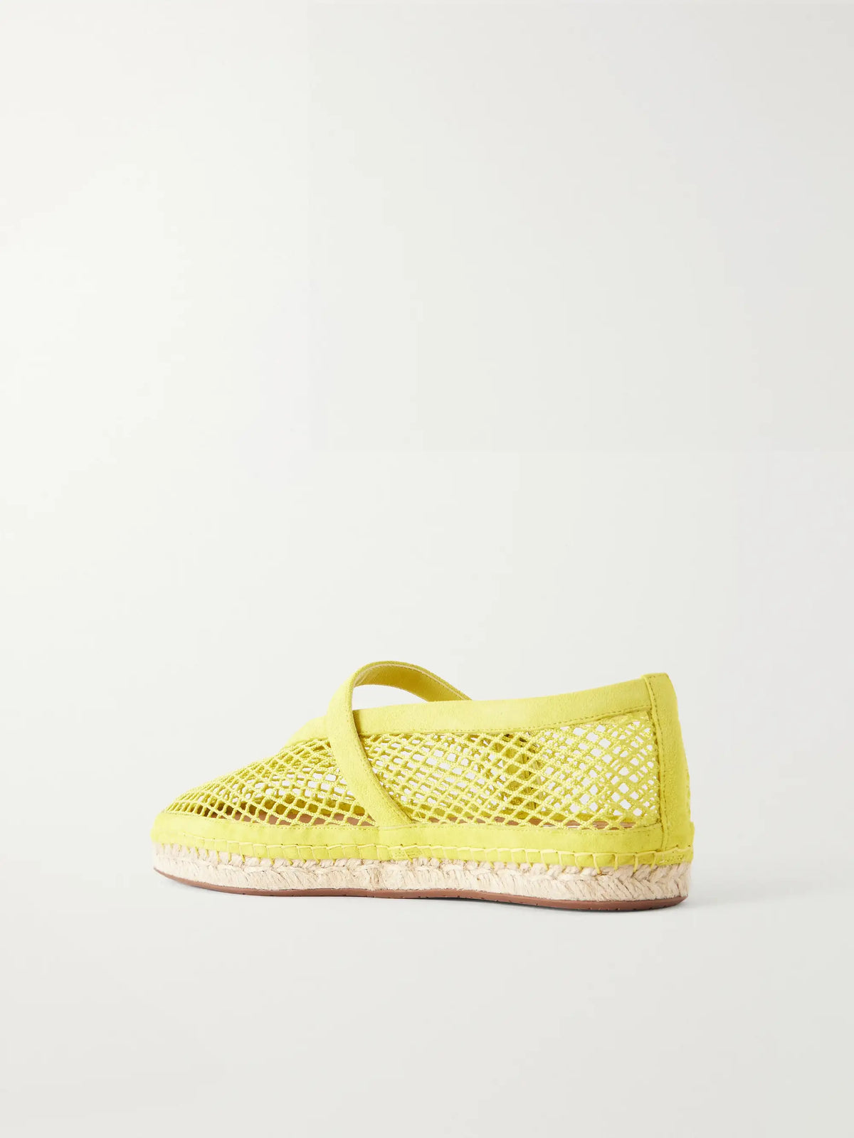 Suede-trimmed Mesh Espadrilles